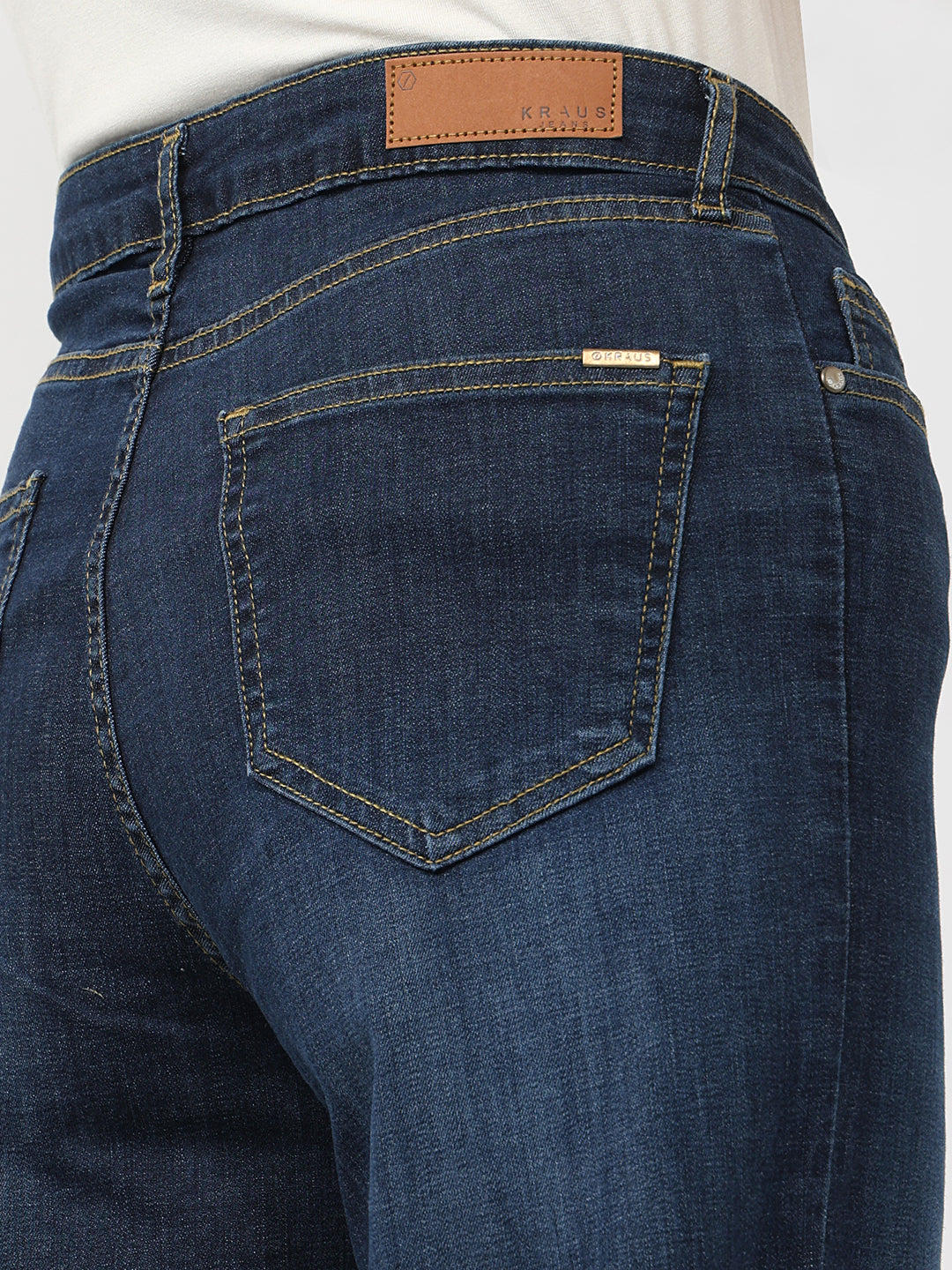 Blue High-Rise Wide Leg Jeans