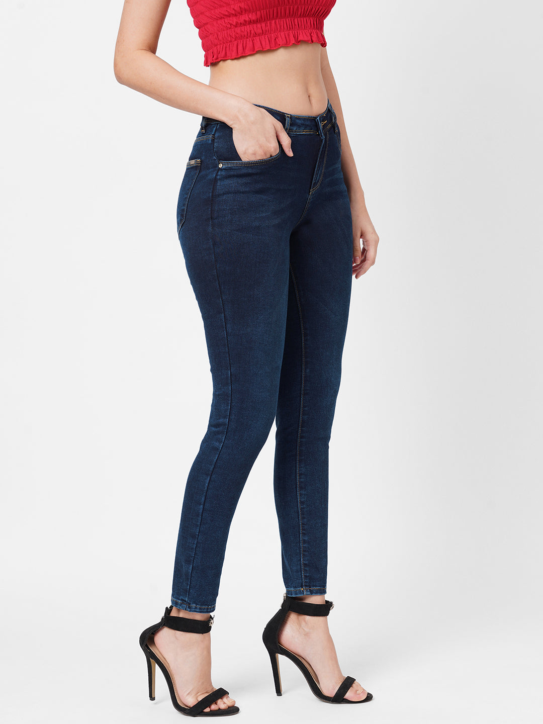 Women Mid-Rise Skinny Jeans