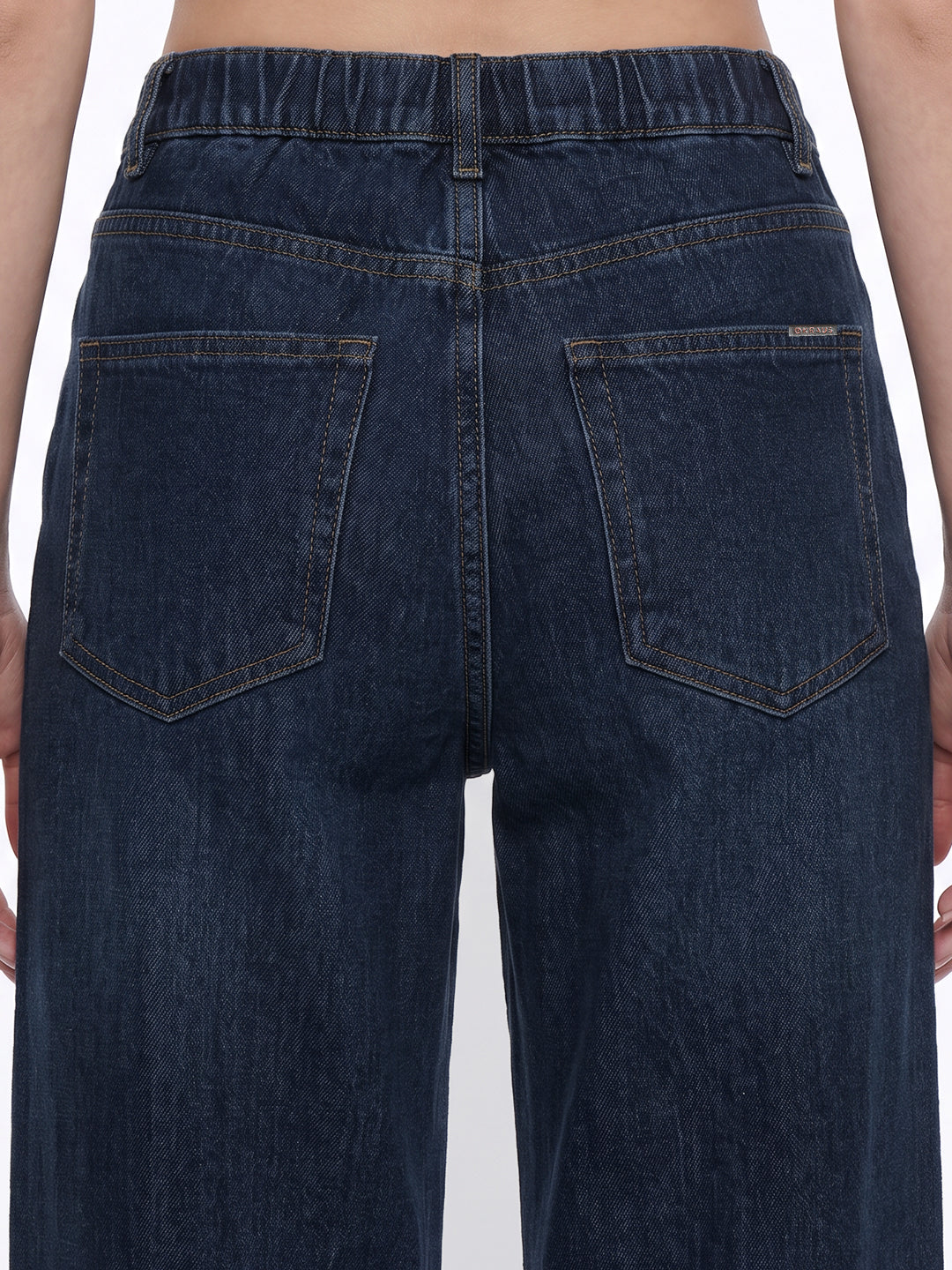 Blue High-Rise Super Wide Leg Jeans