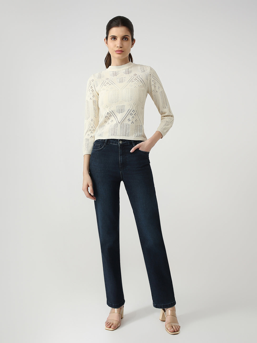 Women Design Flat Knit Top