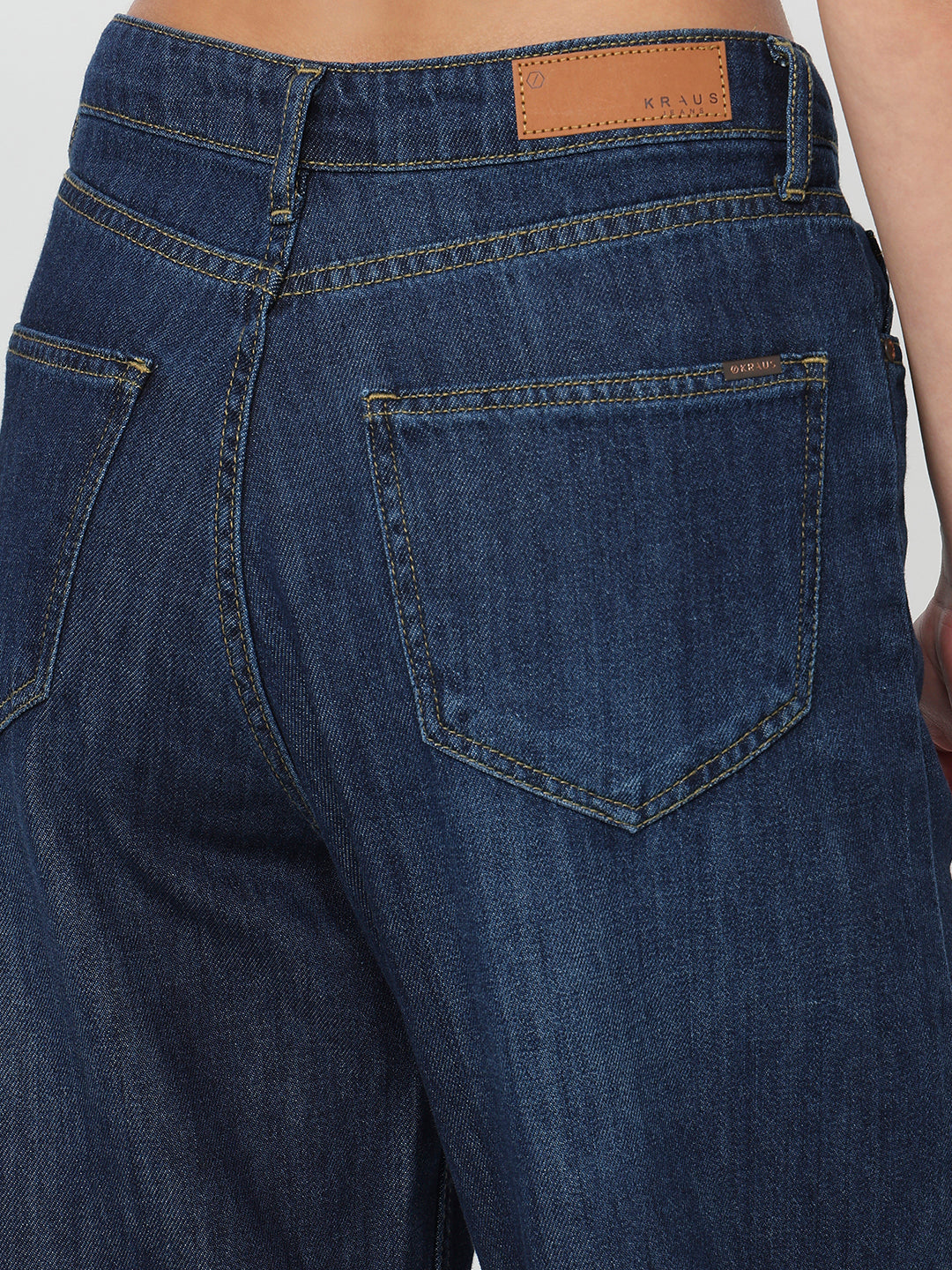 Women Blue High-Rise Barrel Jeans