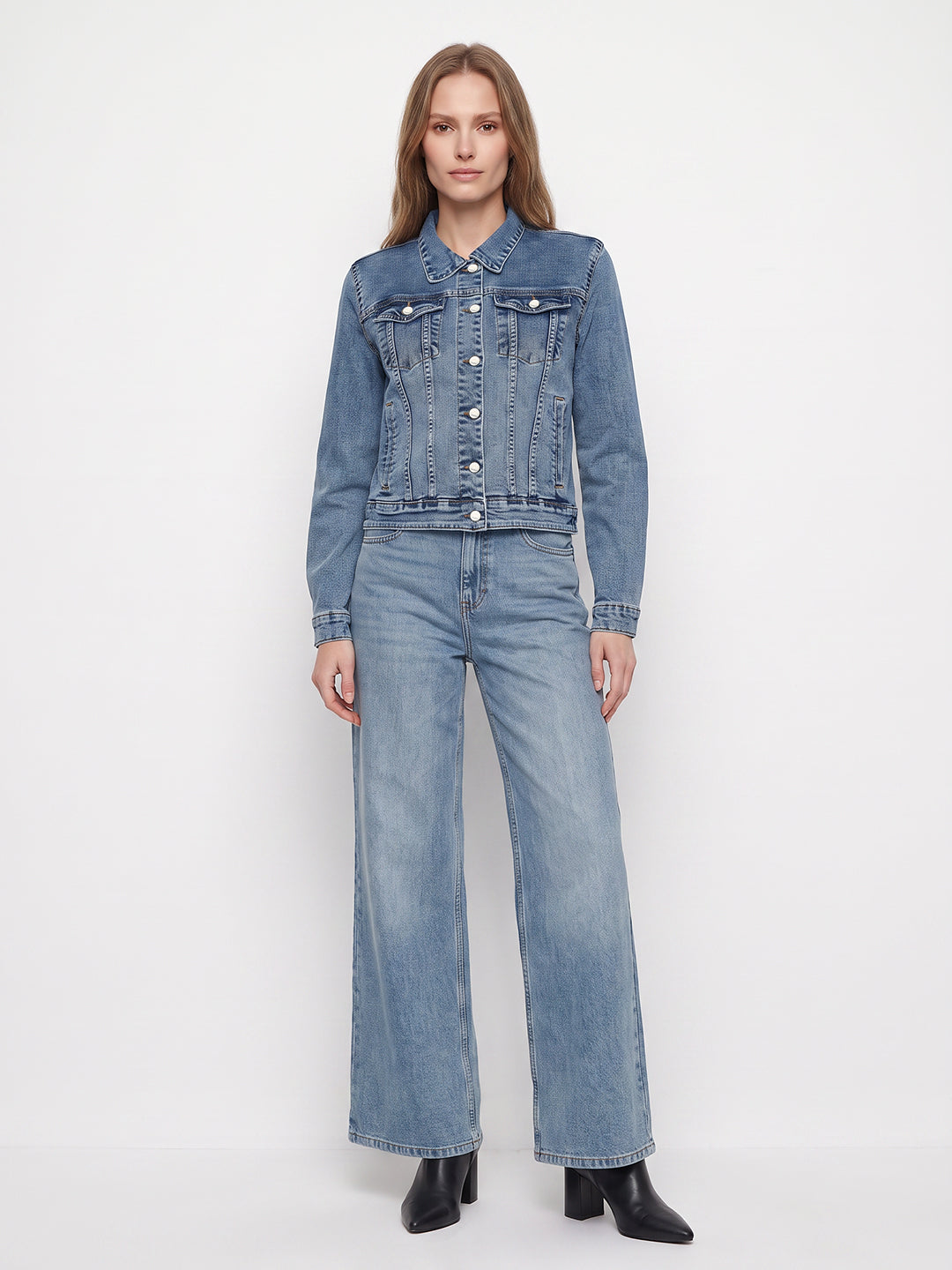Women Blue Denim Jacket
