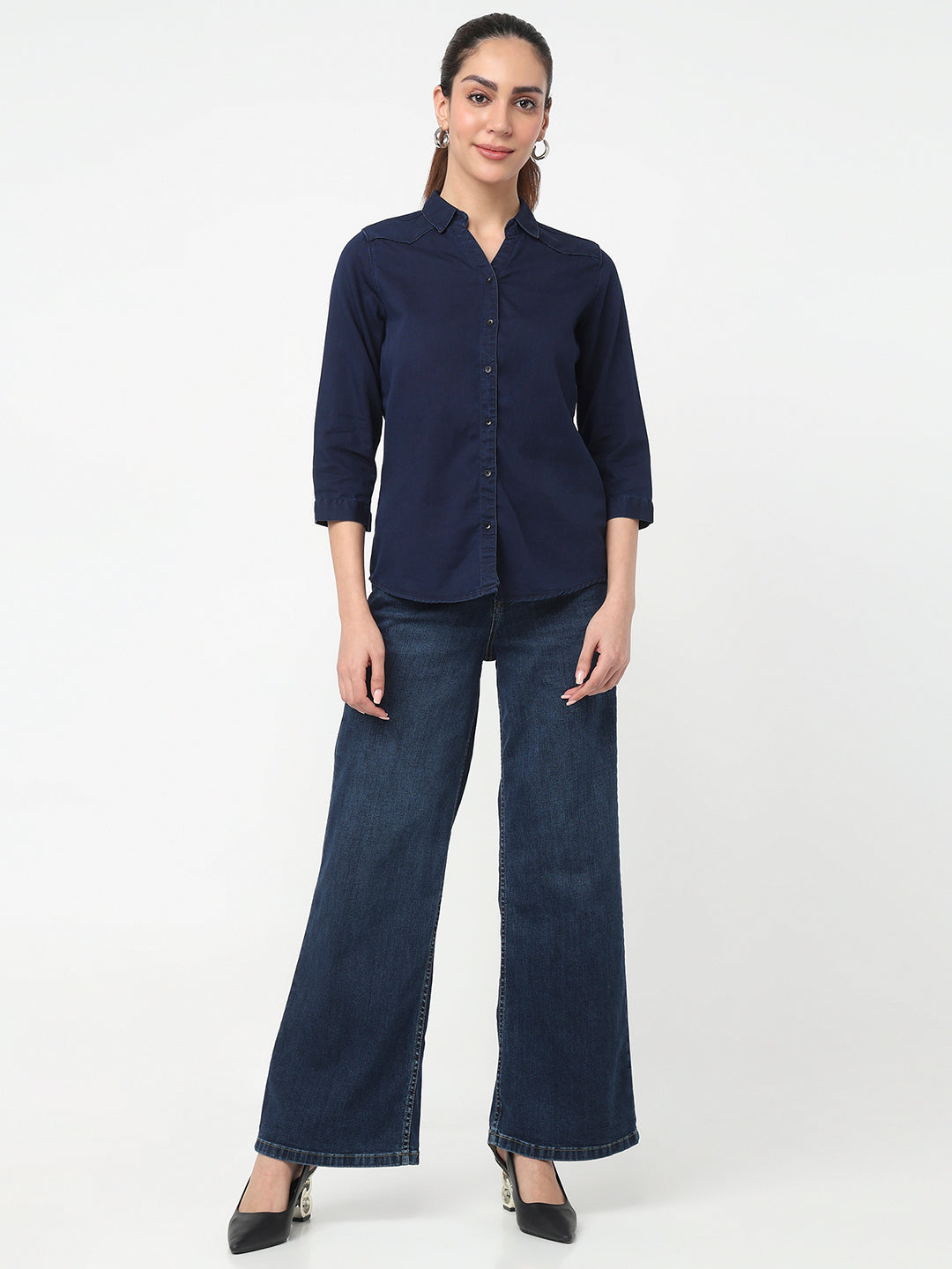 Women Ink Blue Shirt