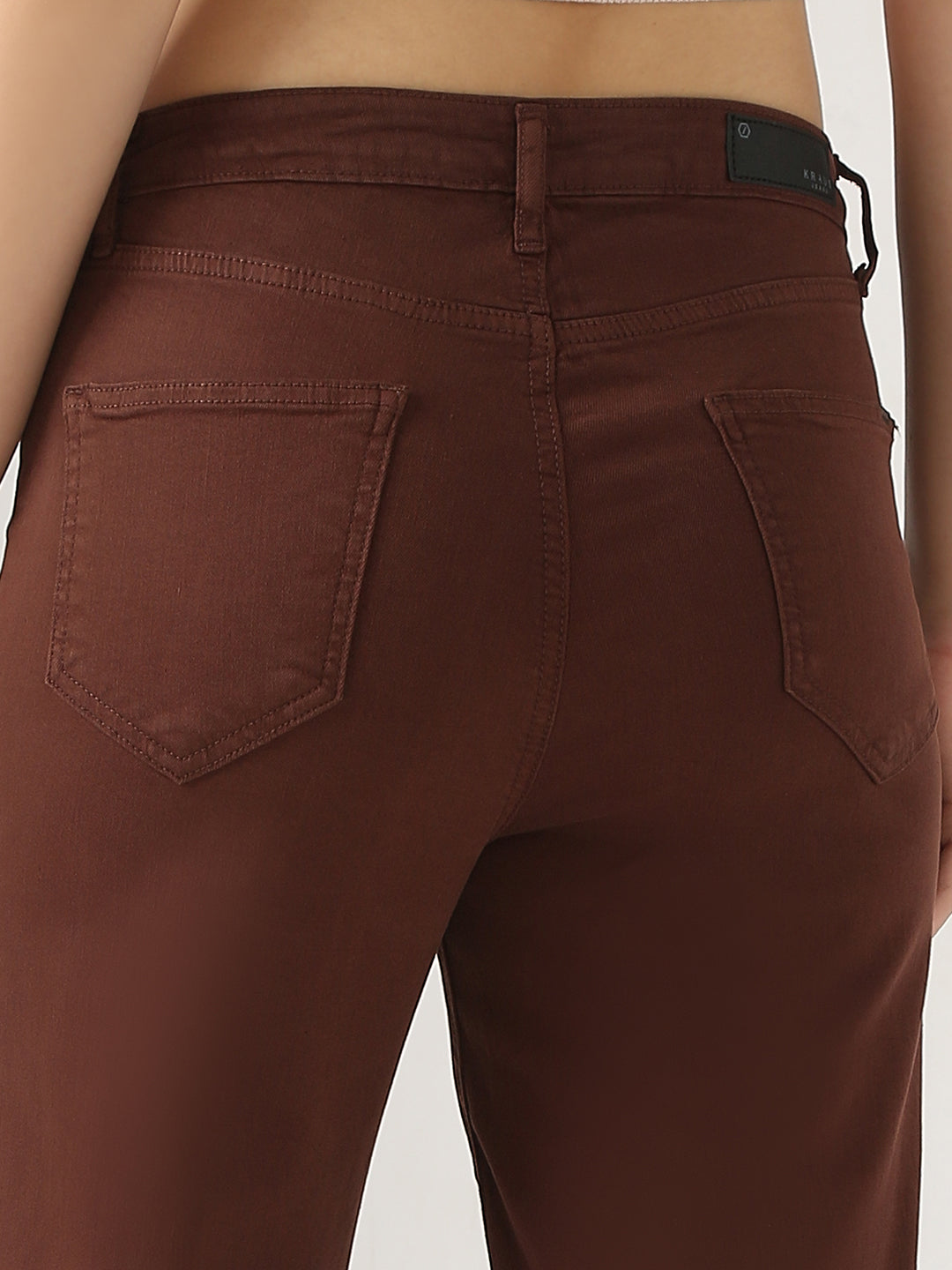 Women Sepia High Rise Wide Leg Jeans
