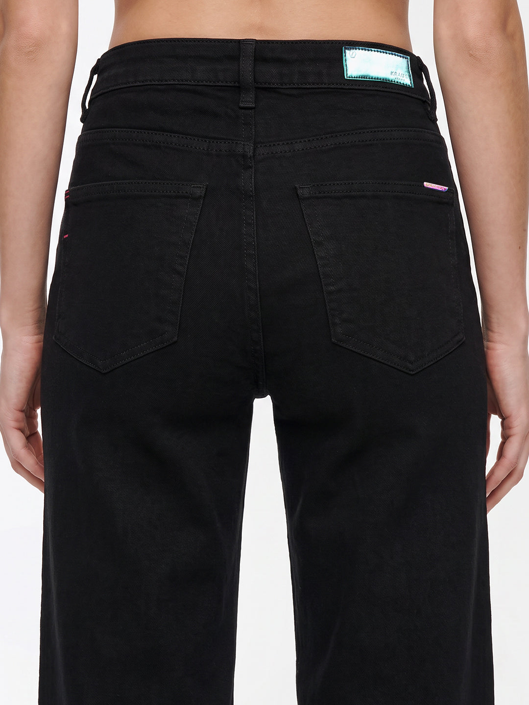 Women Black High-Rise Super Wide Leg Jeans