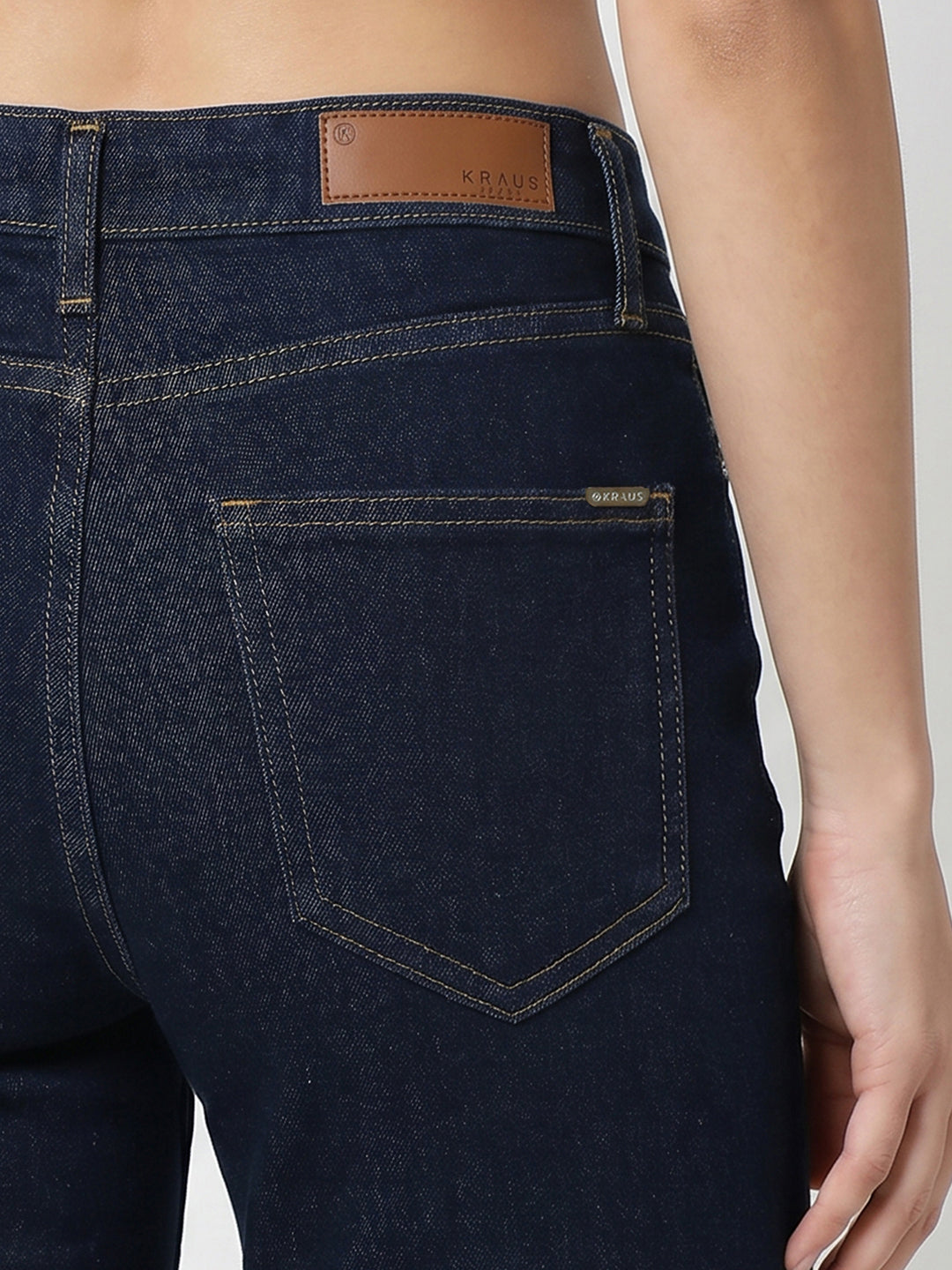 Women Blue High-Rise Straight Fit Jeans