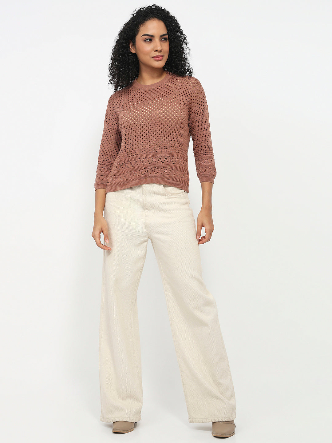 Women Mocha Mousse Ponitelle Top