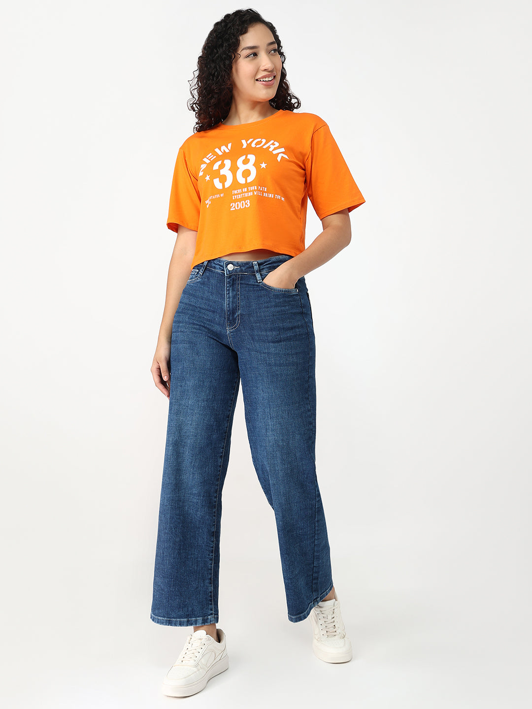 Women Autumn Glory Graphic Crop Tees
