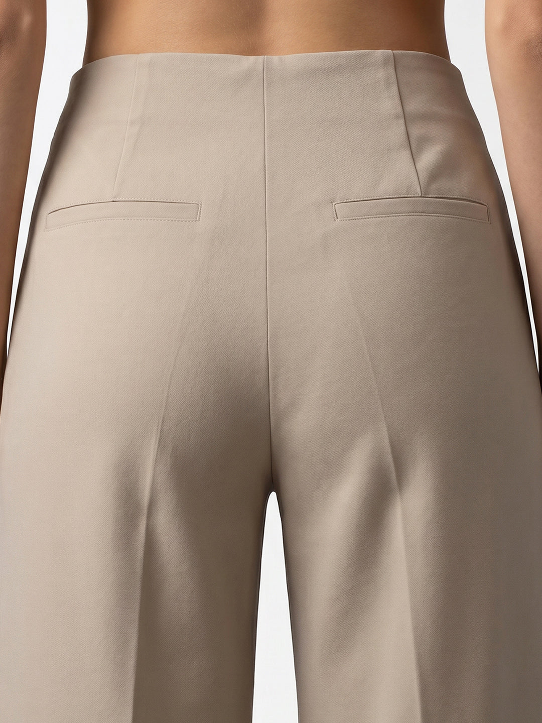 Women Beige Wide Leg Treggings