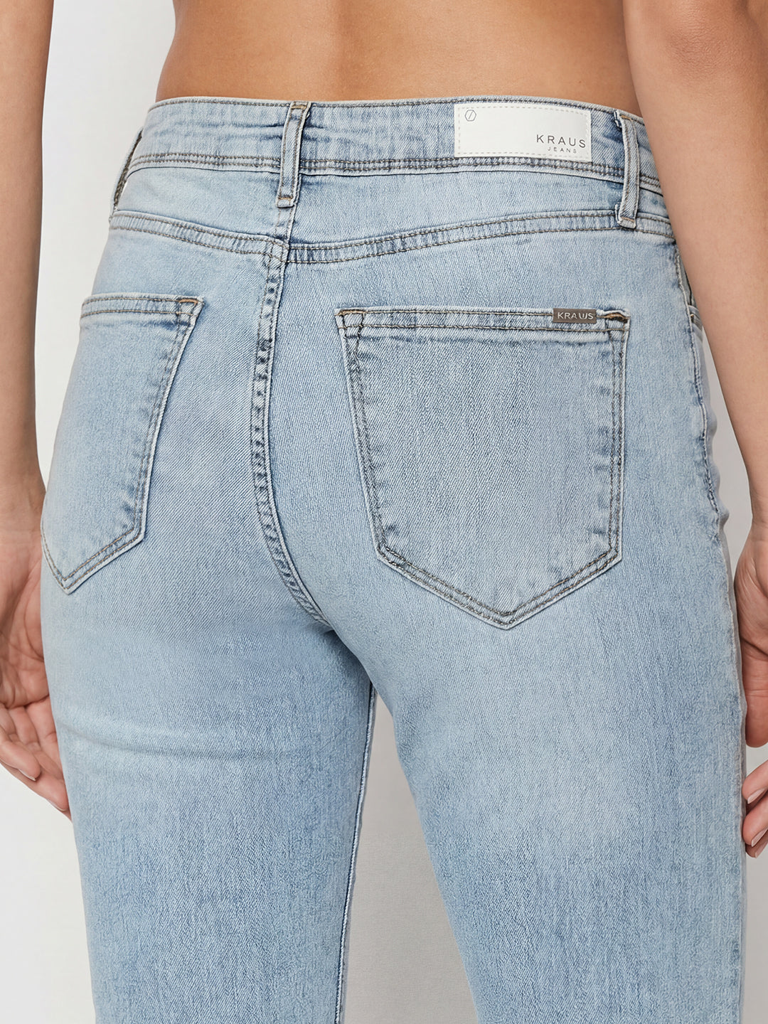 Women Light Blue High-Rise Flare Jeans