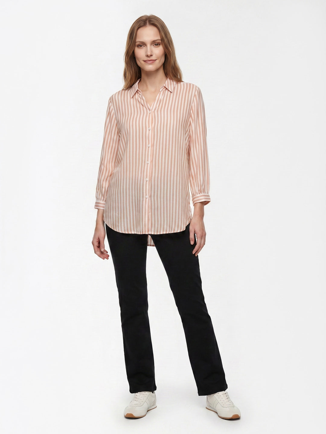 Women White/Brick Shirt