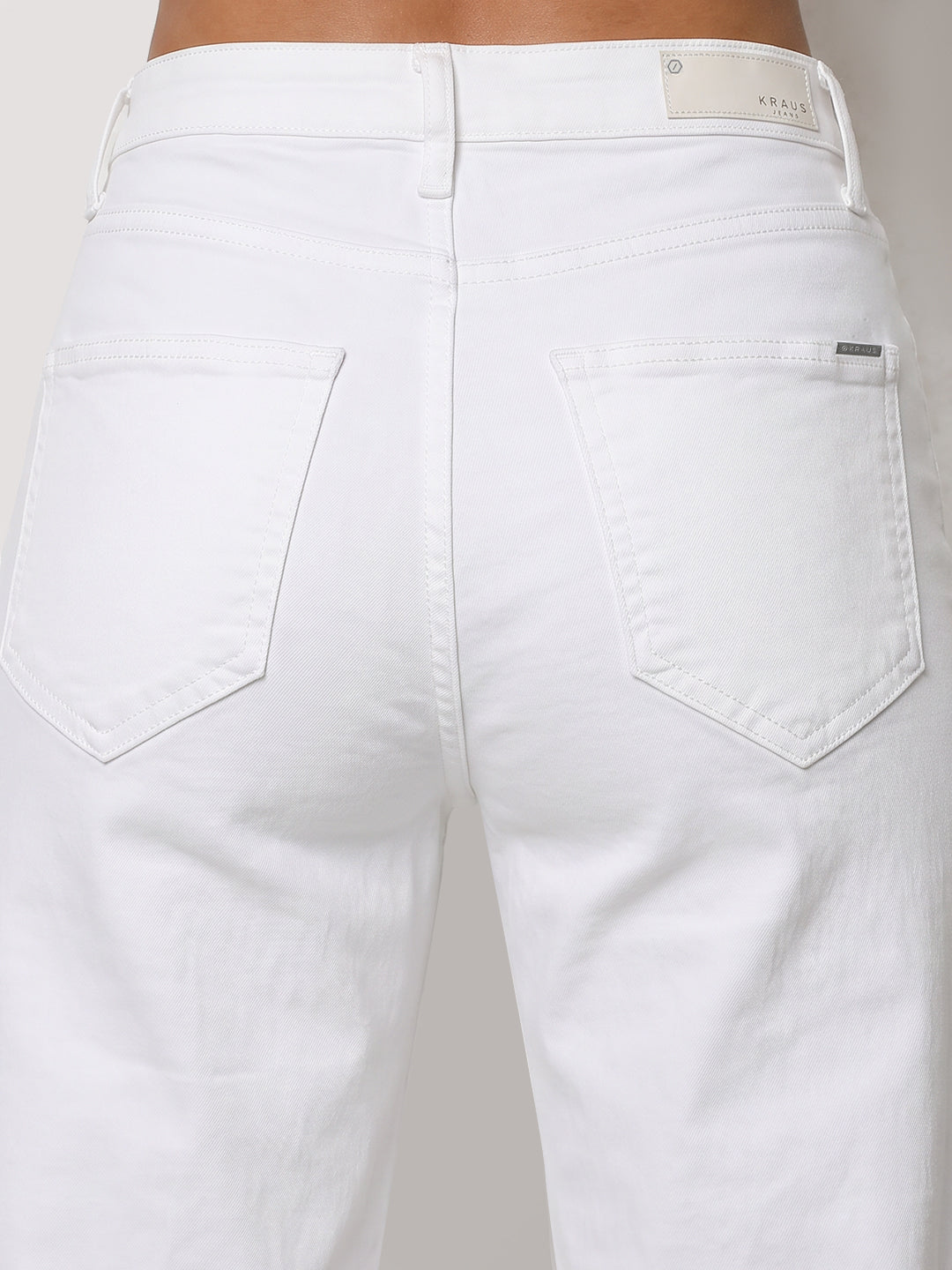 Women White High-Rise Wide Leg Jeans