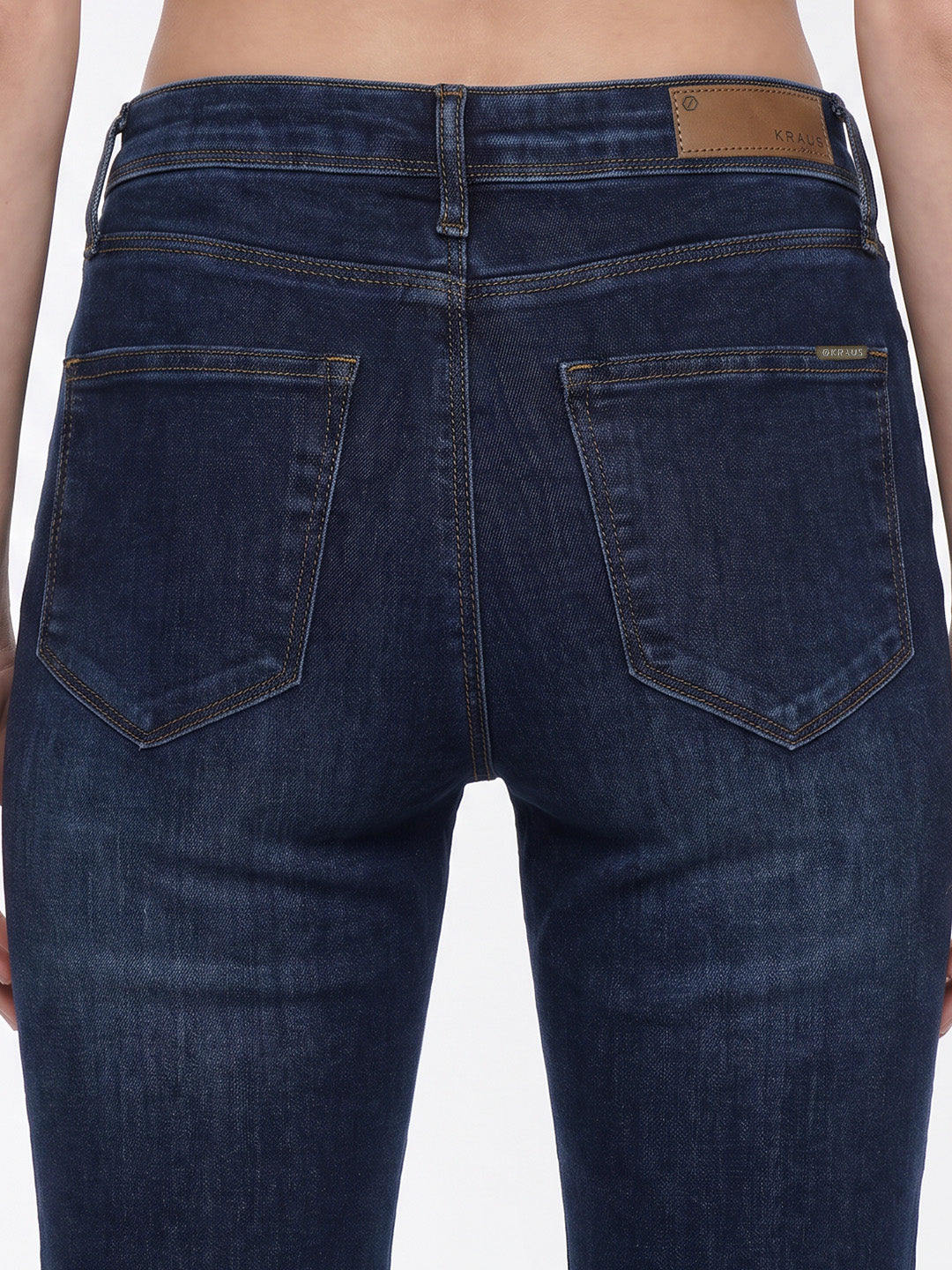 Blue High-Rise Flare Jeans