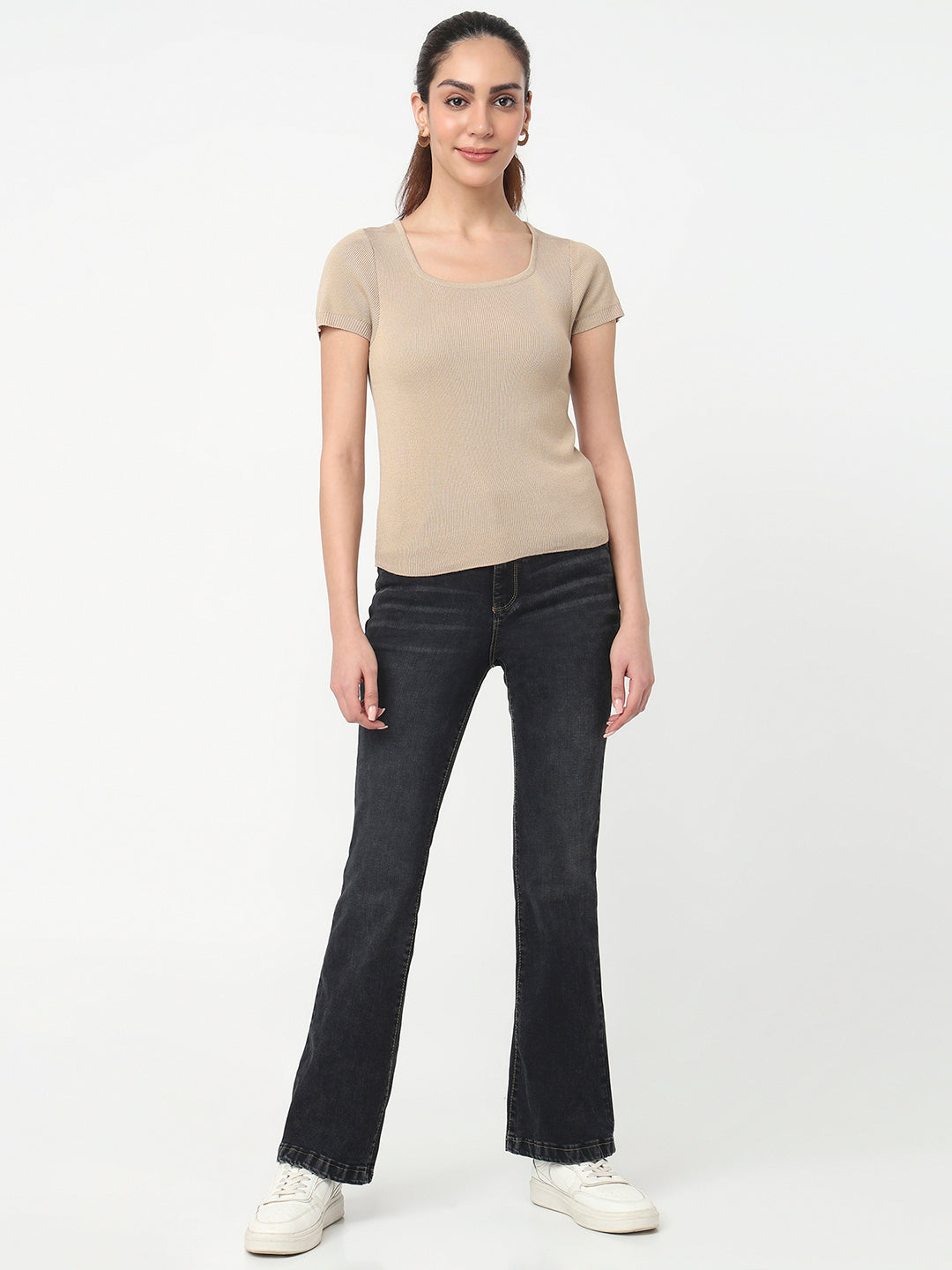 Women Summer Sand Slim Flat Knit