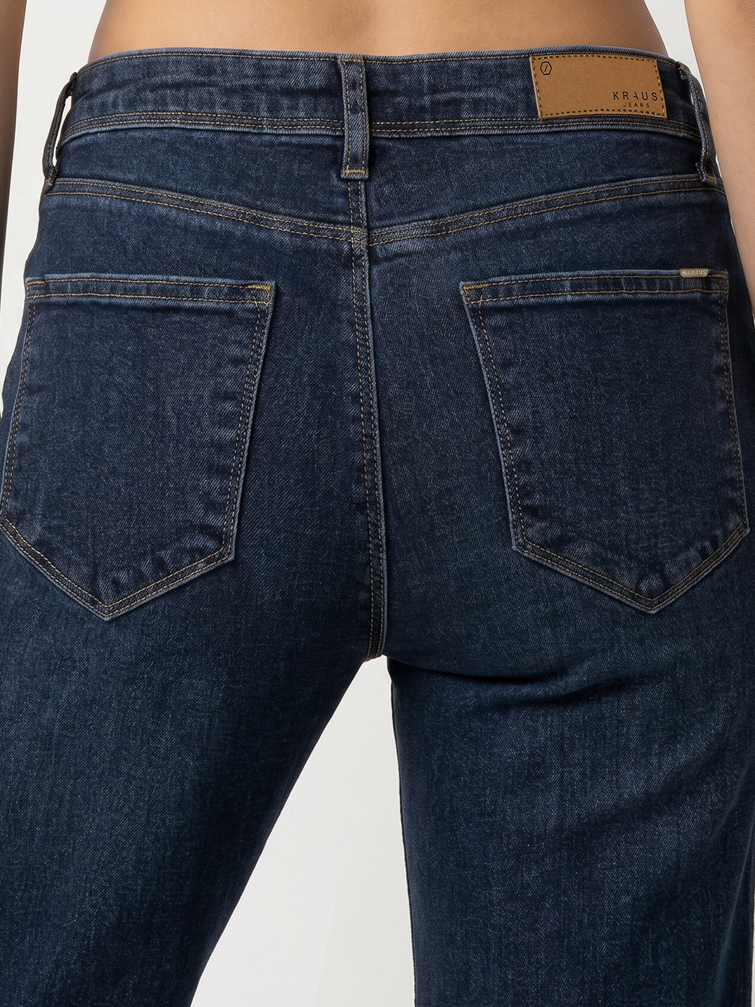 Women Blue High-Rise Crop Flare Jeans