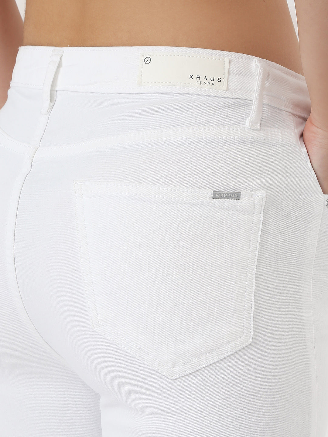 Women White High-Rise Straight Jeans