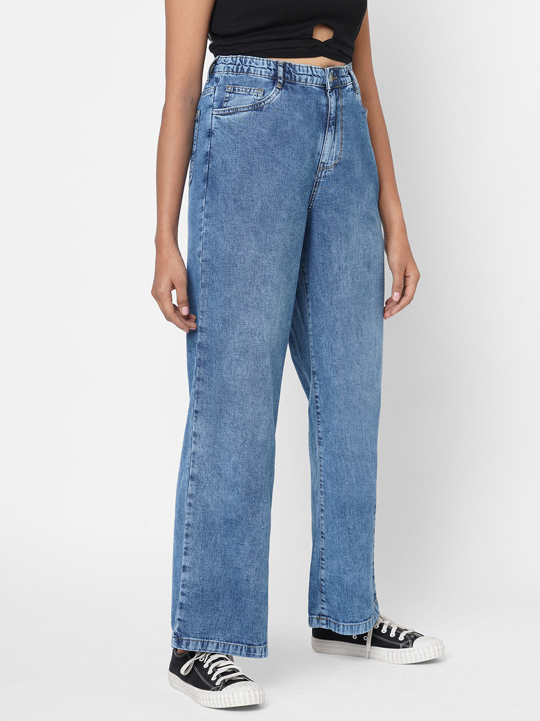 Women High-Rise Baggy Fit Jeans