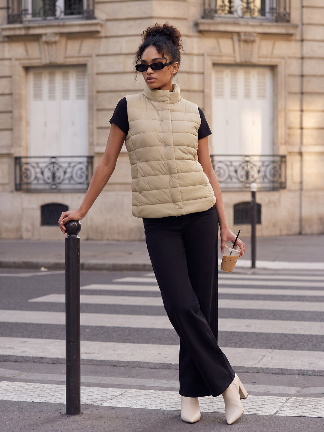 Beige Winter Puffer Jacket