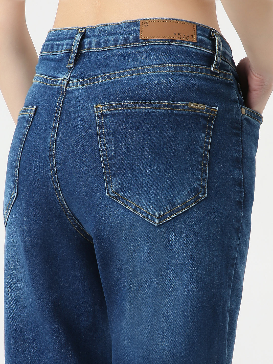 Women Blue High-Rise Wide Leg Jeans
