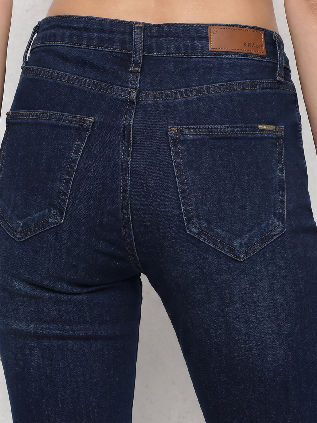 Women Blue High-Rise Straight Fit Jeans