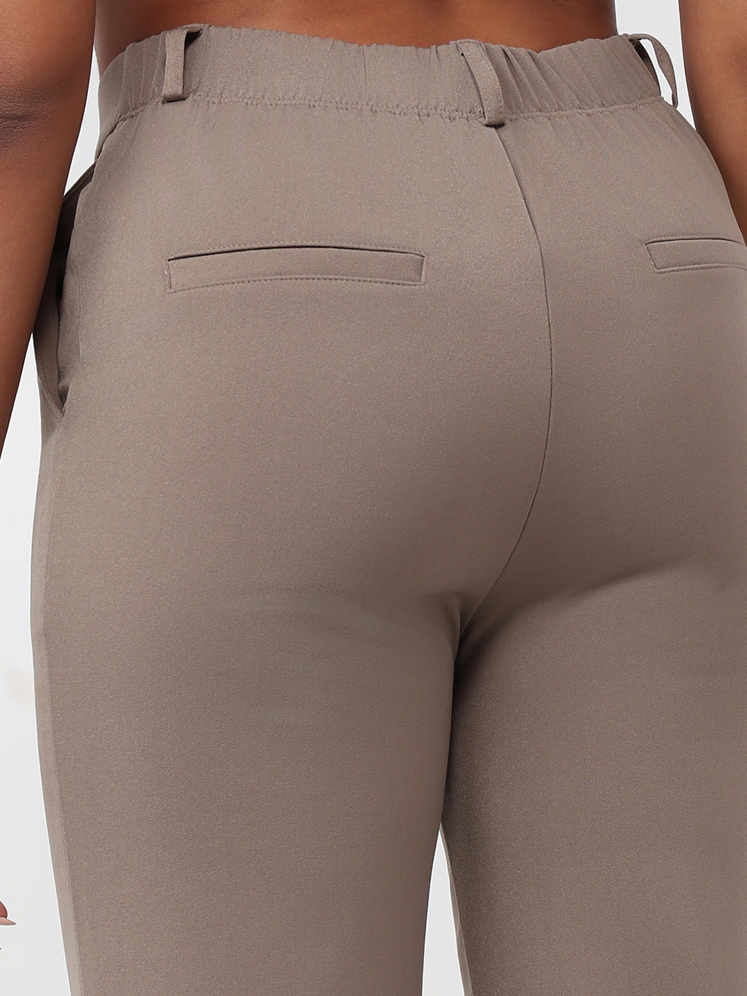 Women Stone High-Rise Straight Fit Korean Pants