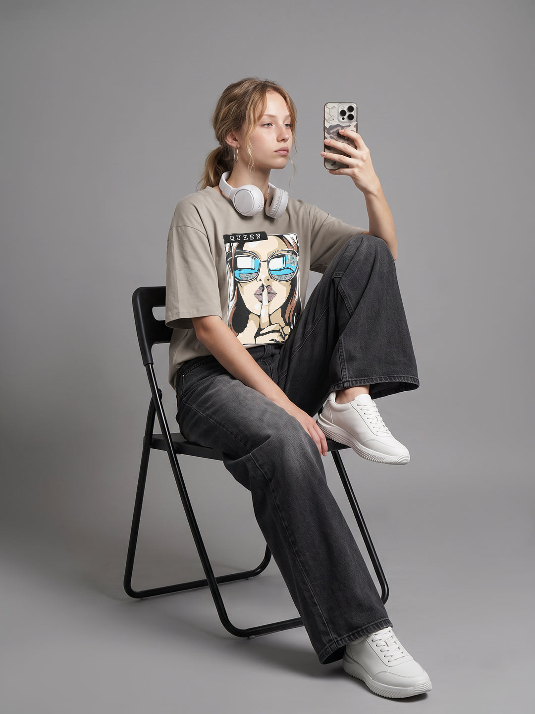 Light Oyester Oversized T-Shirt
