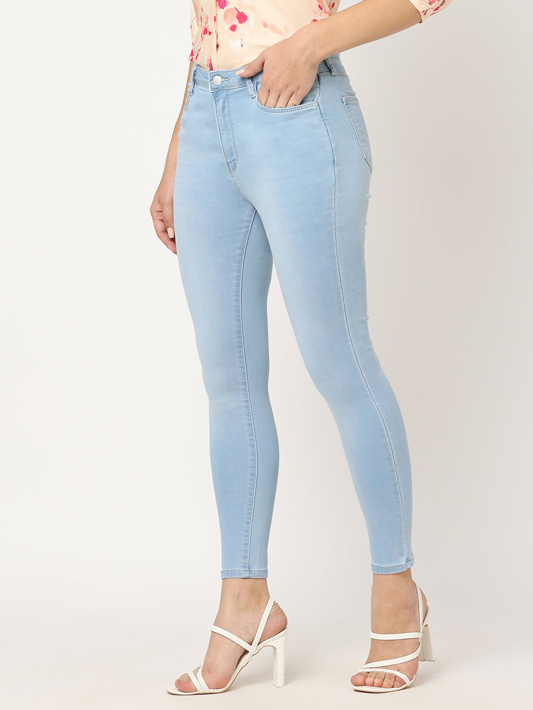 Women Sky High-Rise Skinny Fit Jeans