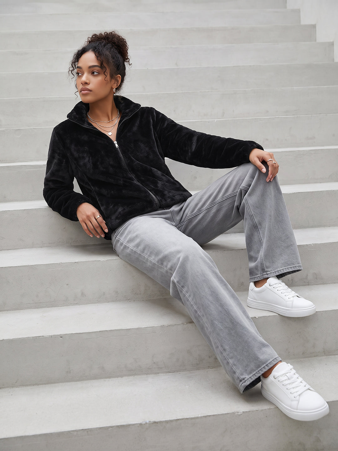 Black Winter Soft Jacket