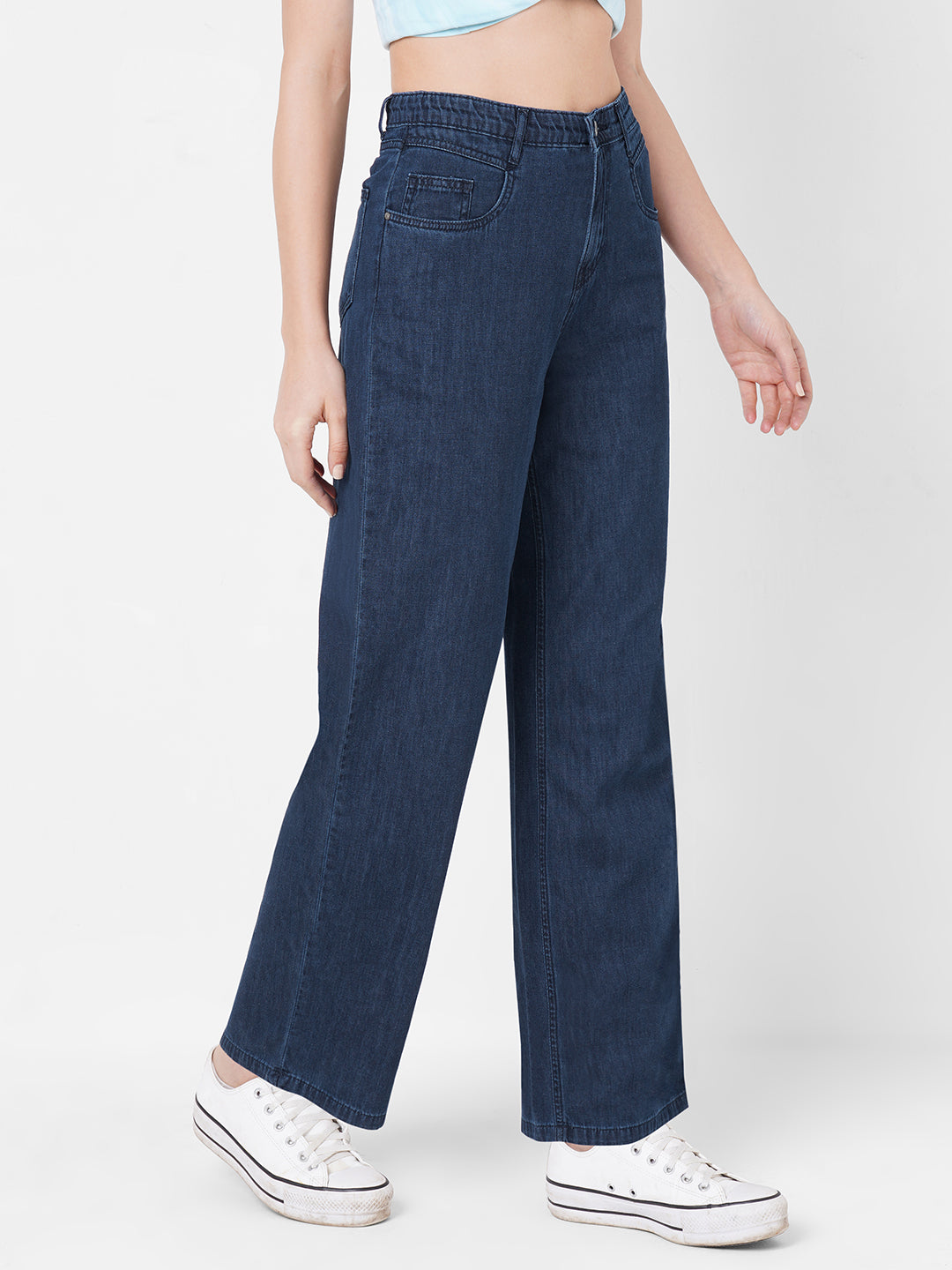 Women High-Rise Wide Leg Jeans