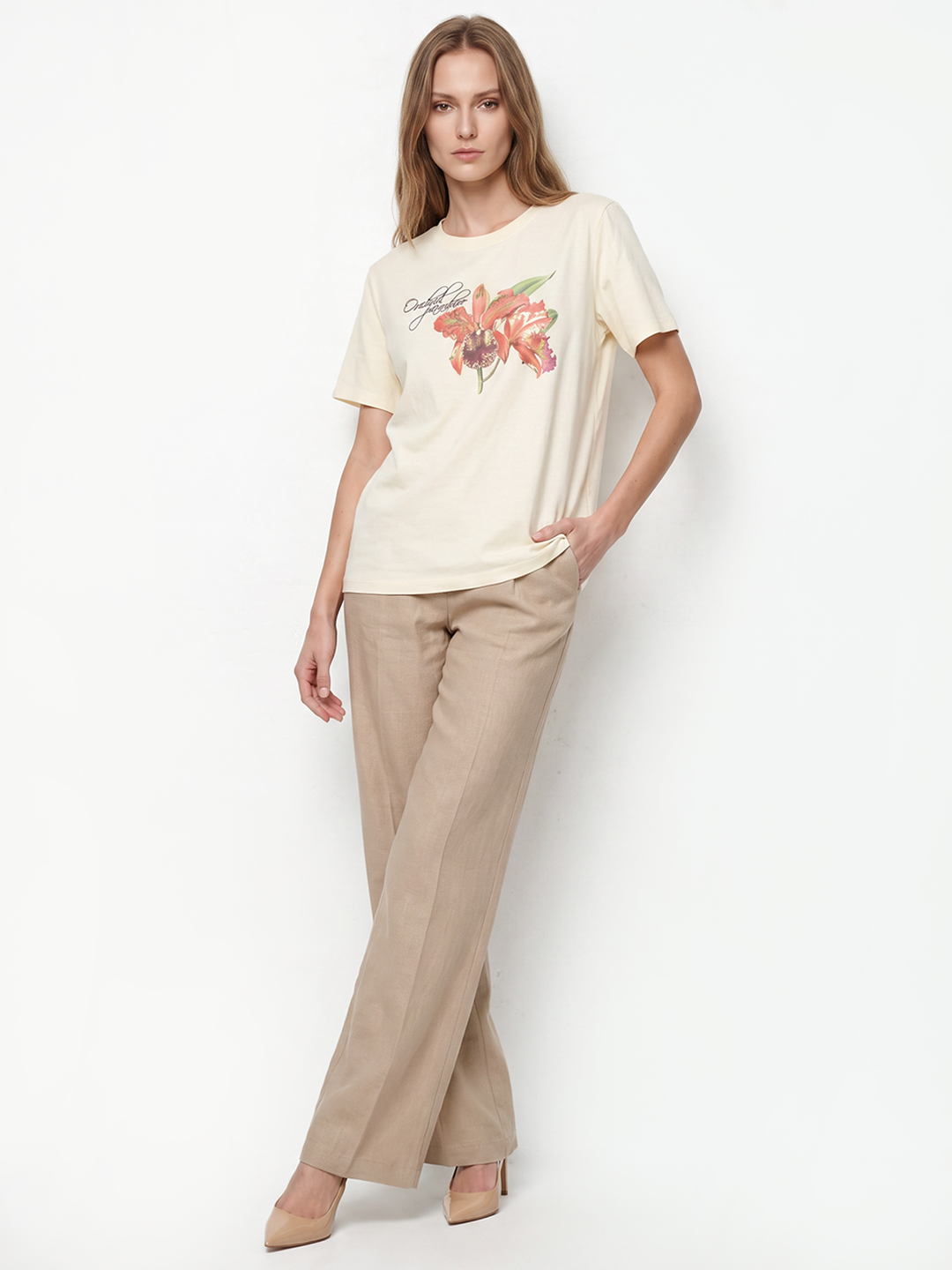 Women Ivory Graphic Tees