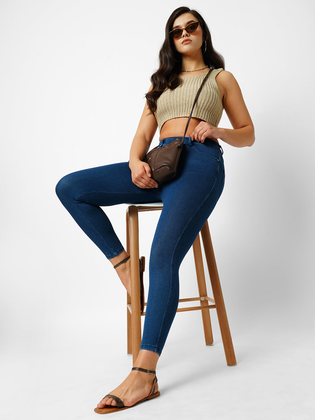 Women Blue Jeggings