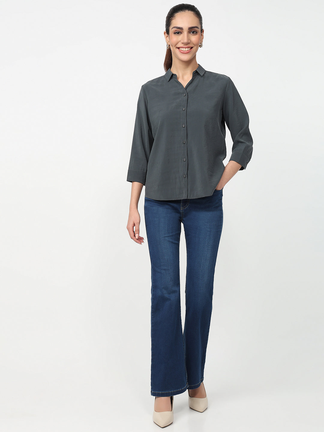 Women Dark Slate Shirt