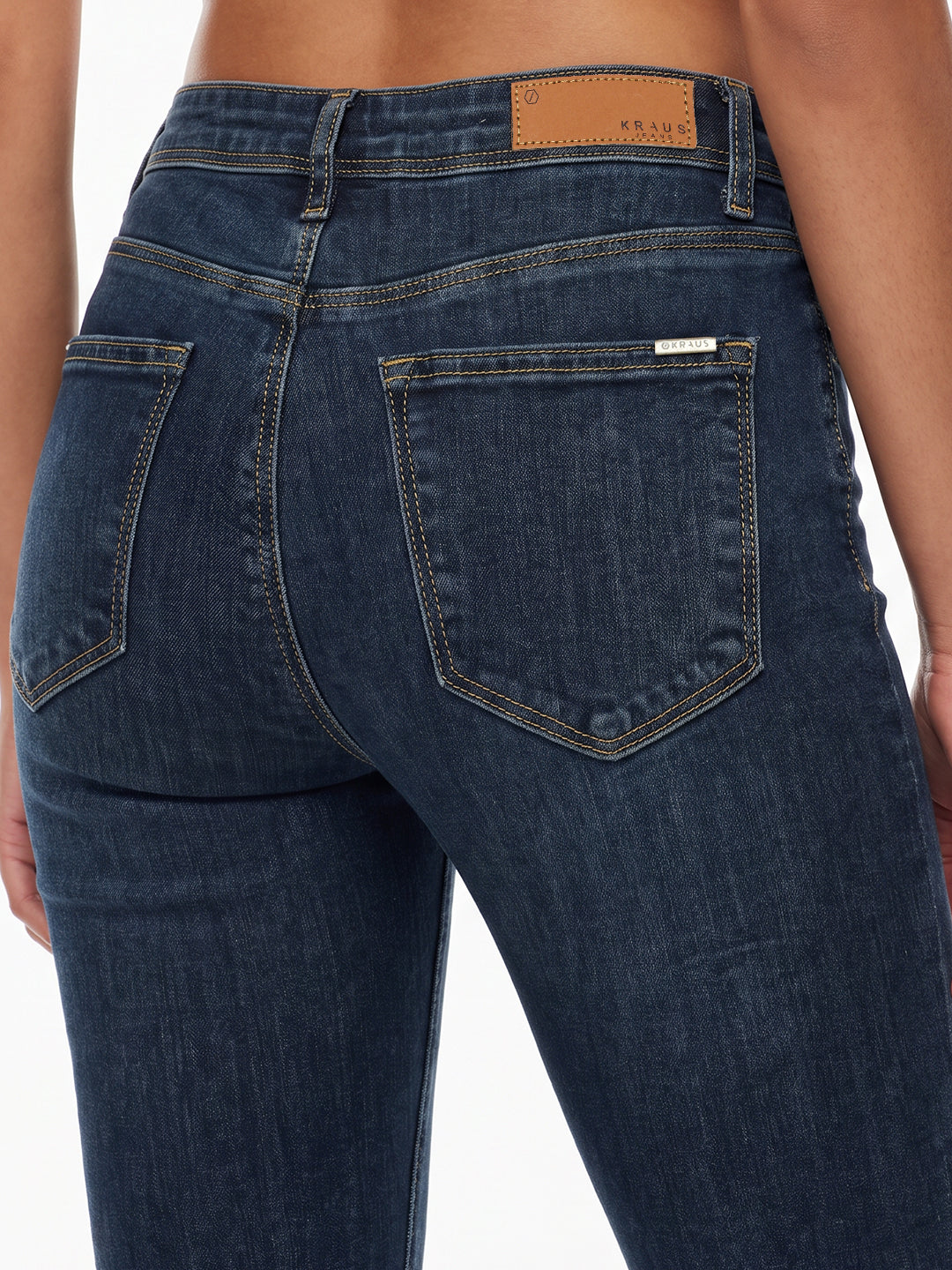 Dark Blue High-Rise Flare Jeans