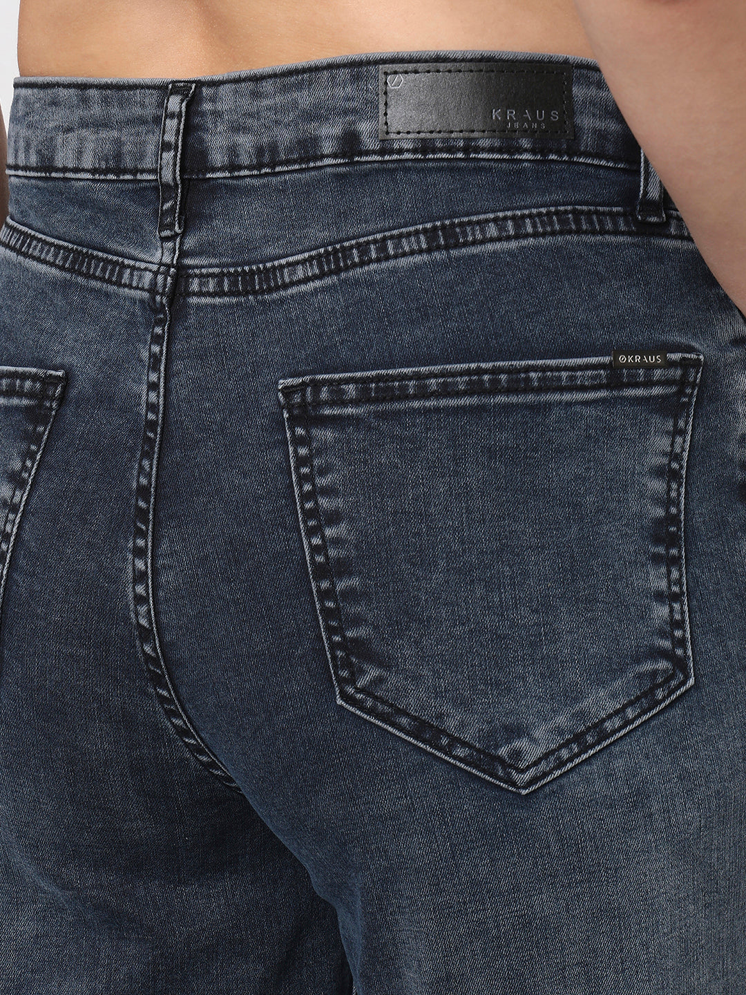 Women Slate Blue High-Rise Straight Fit Jeans