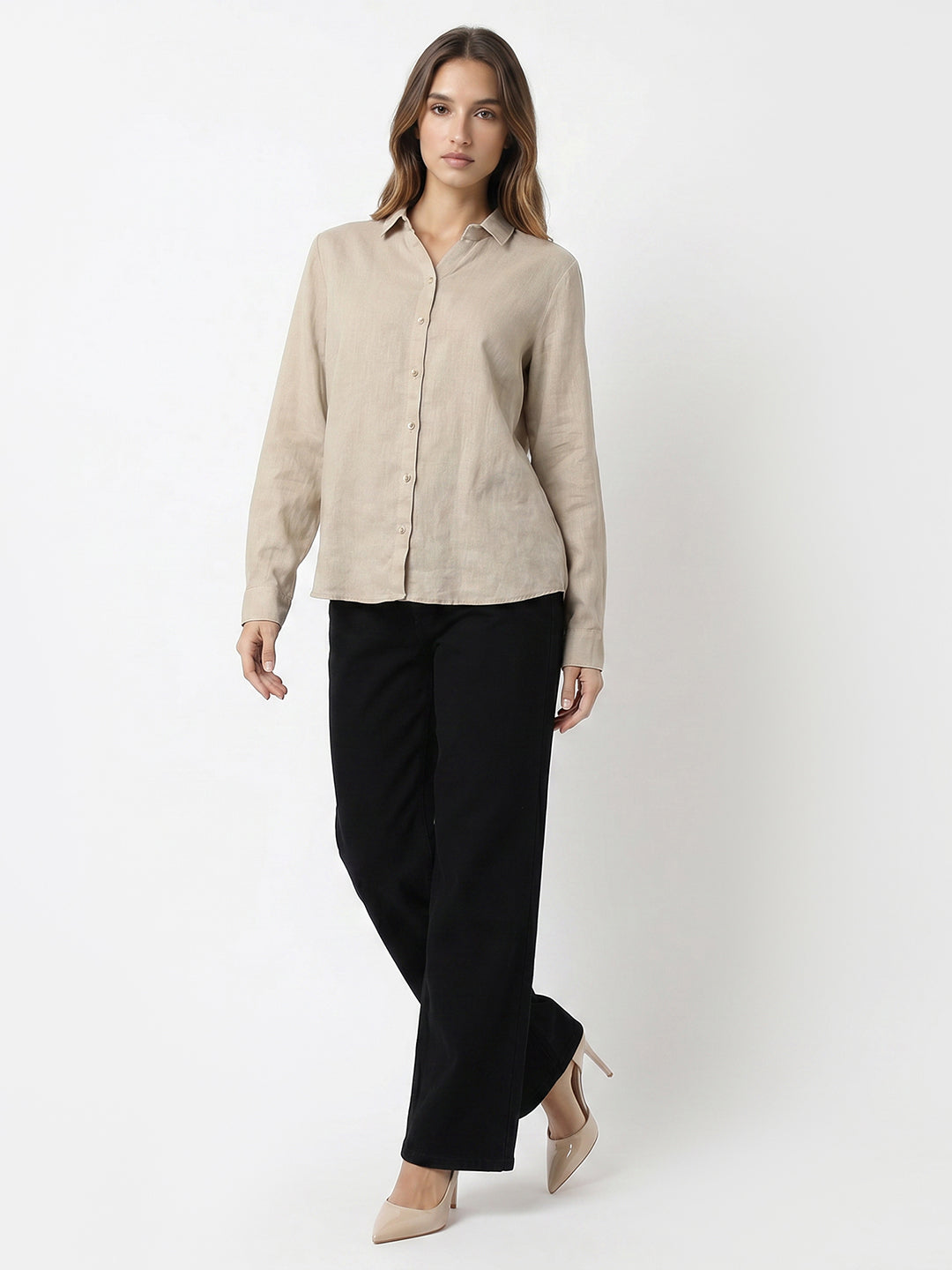 Women Light Oyester Shirt