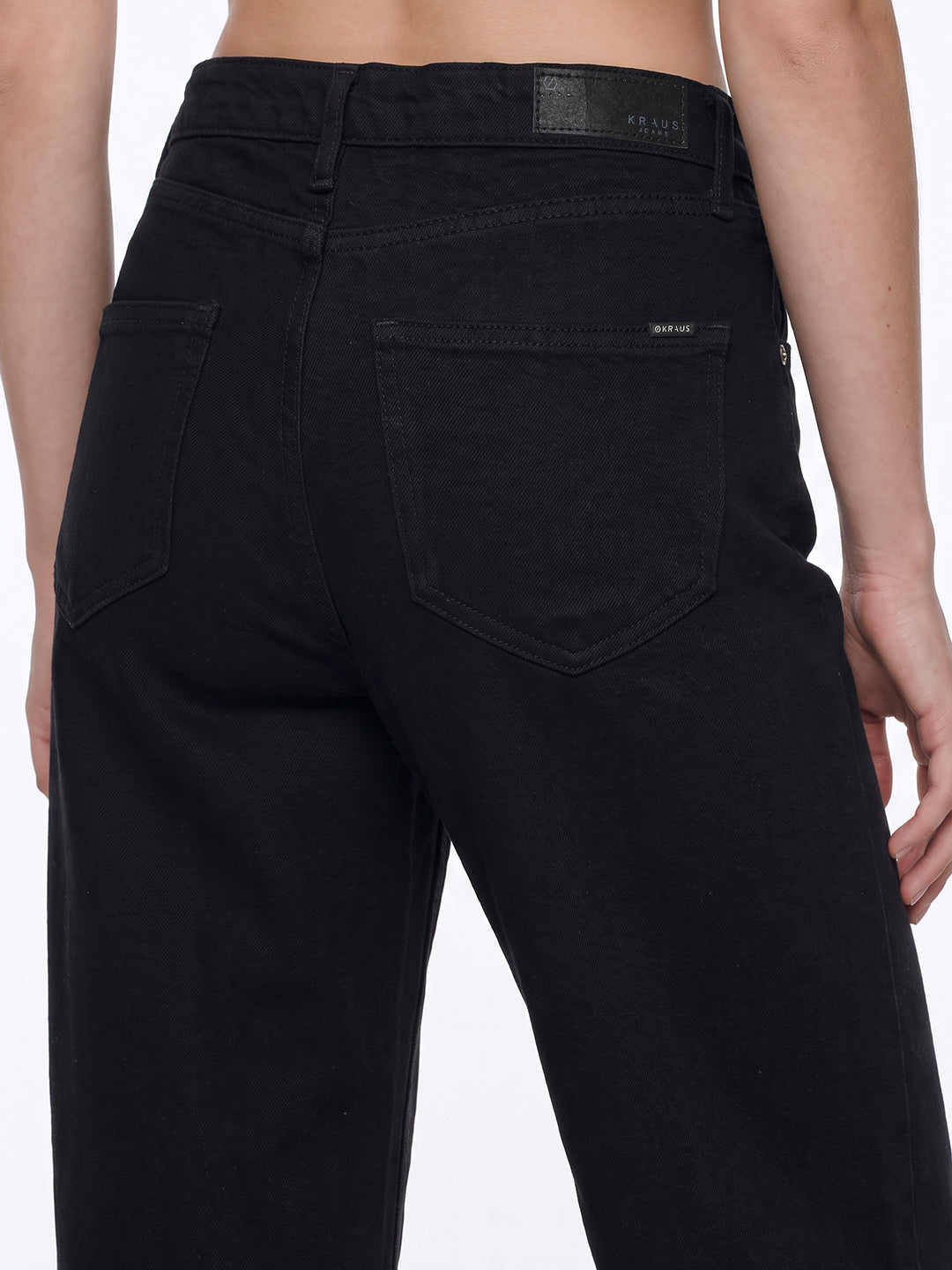 Black High-Rise Super Wide Leg Jeans