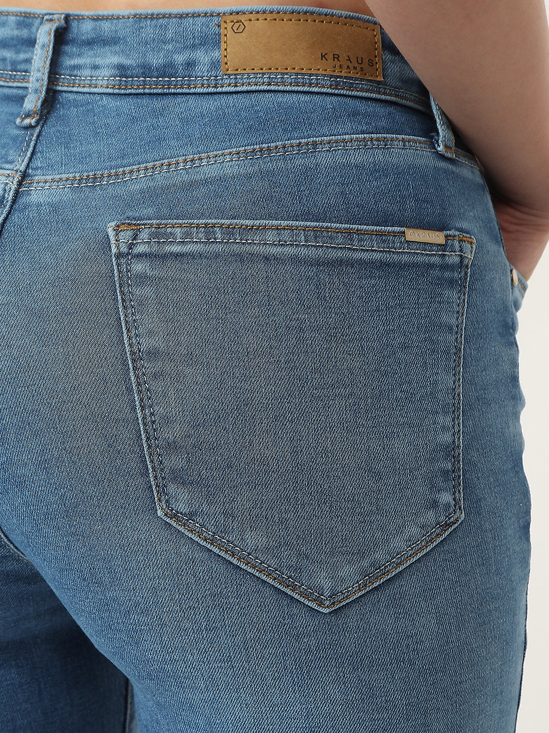 Women Blue High-Rise Skinny Jeans