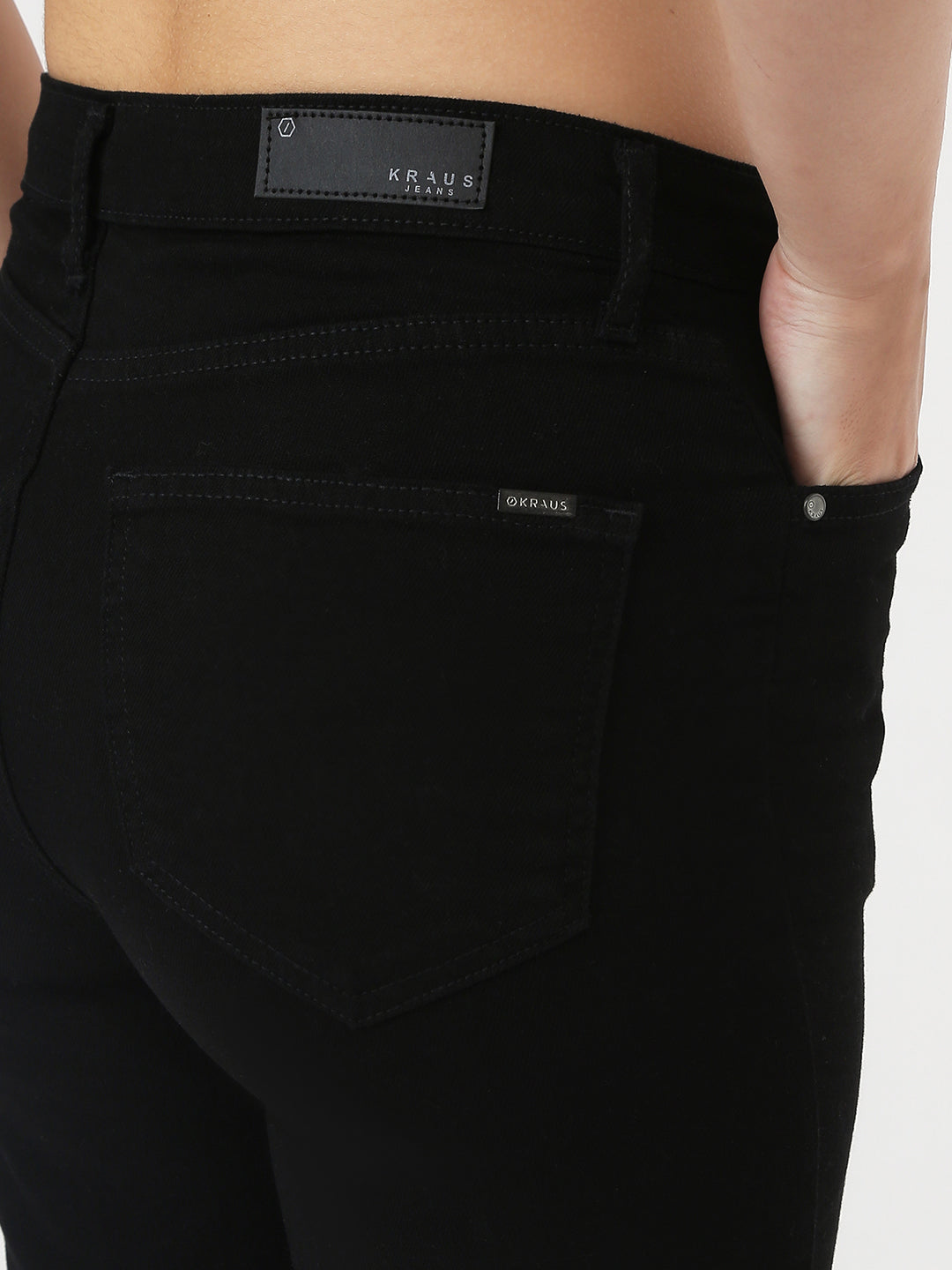 Women Black High-Rise Straight Jeans