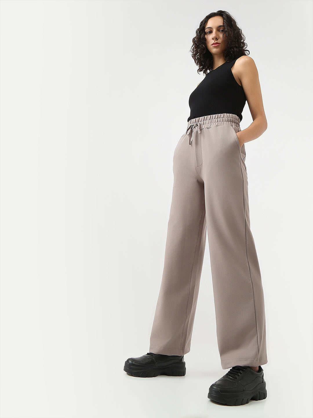 Women Oyster Wide Leg Treggings