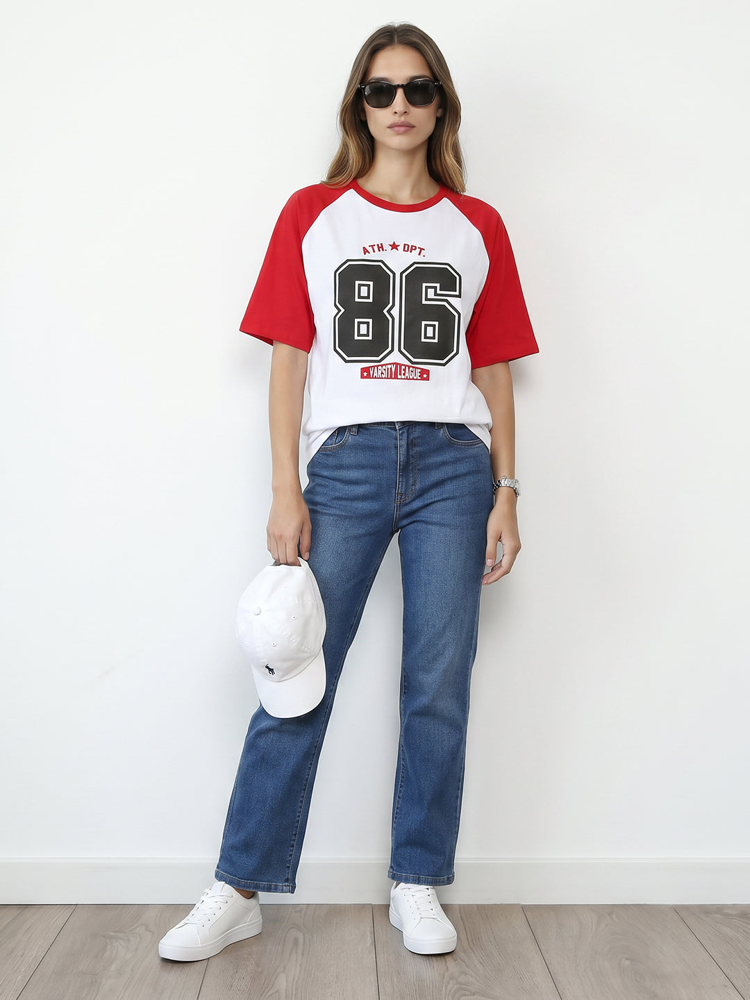 White/Red Oversized T-Shirt
