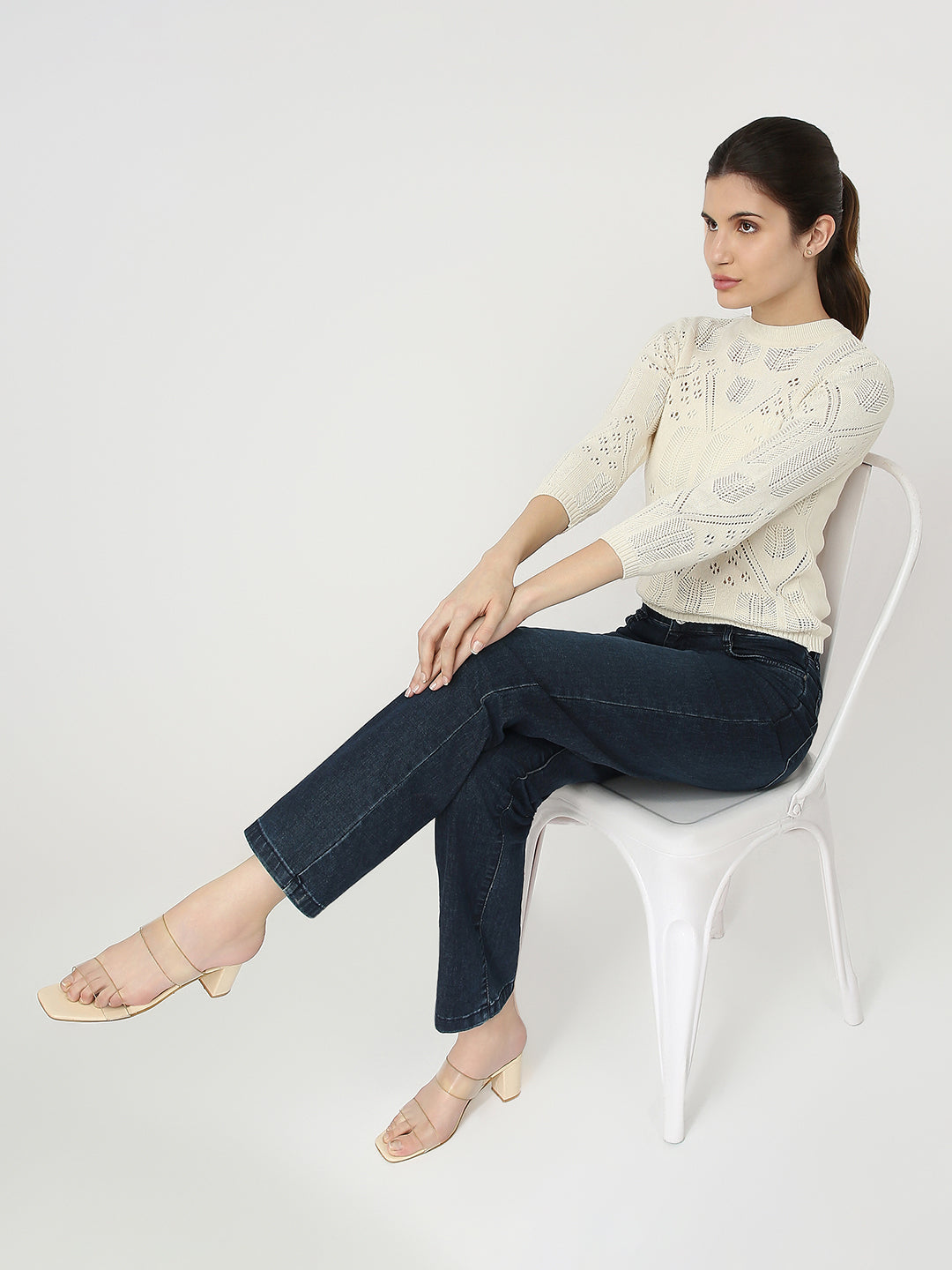 Women Design Flat Knit Top