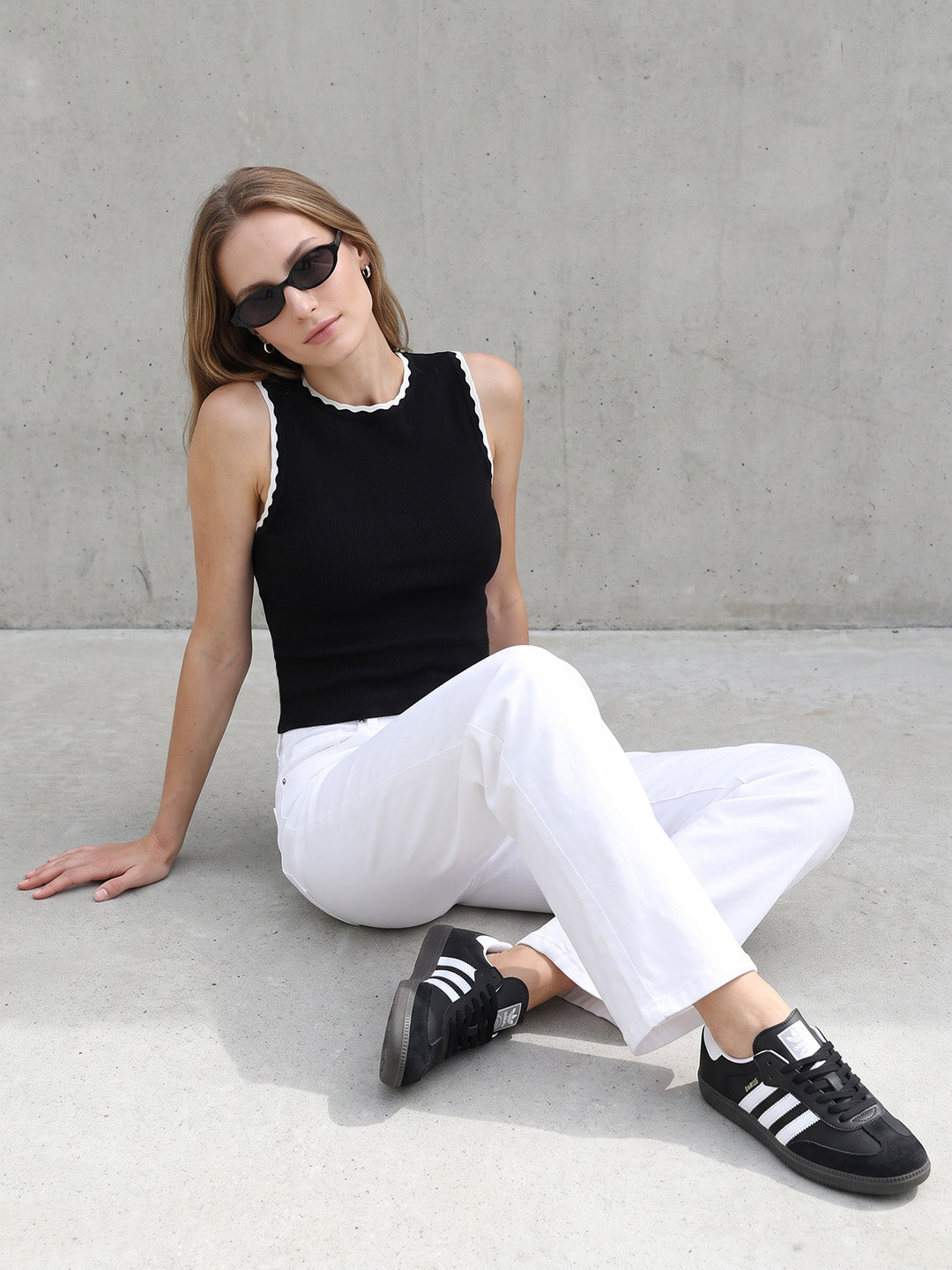 Women Black Tank Top