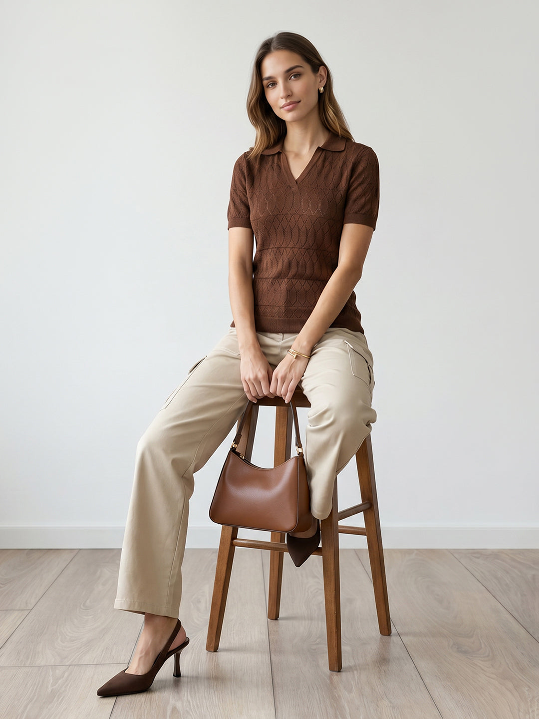 Women Sepia Ponitelle Top