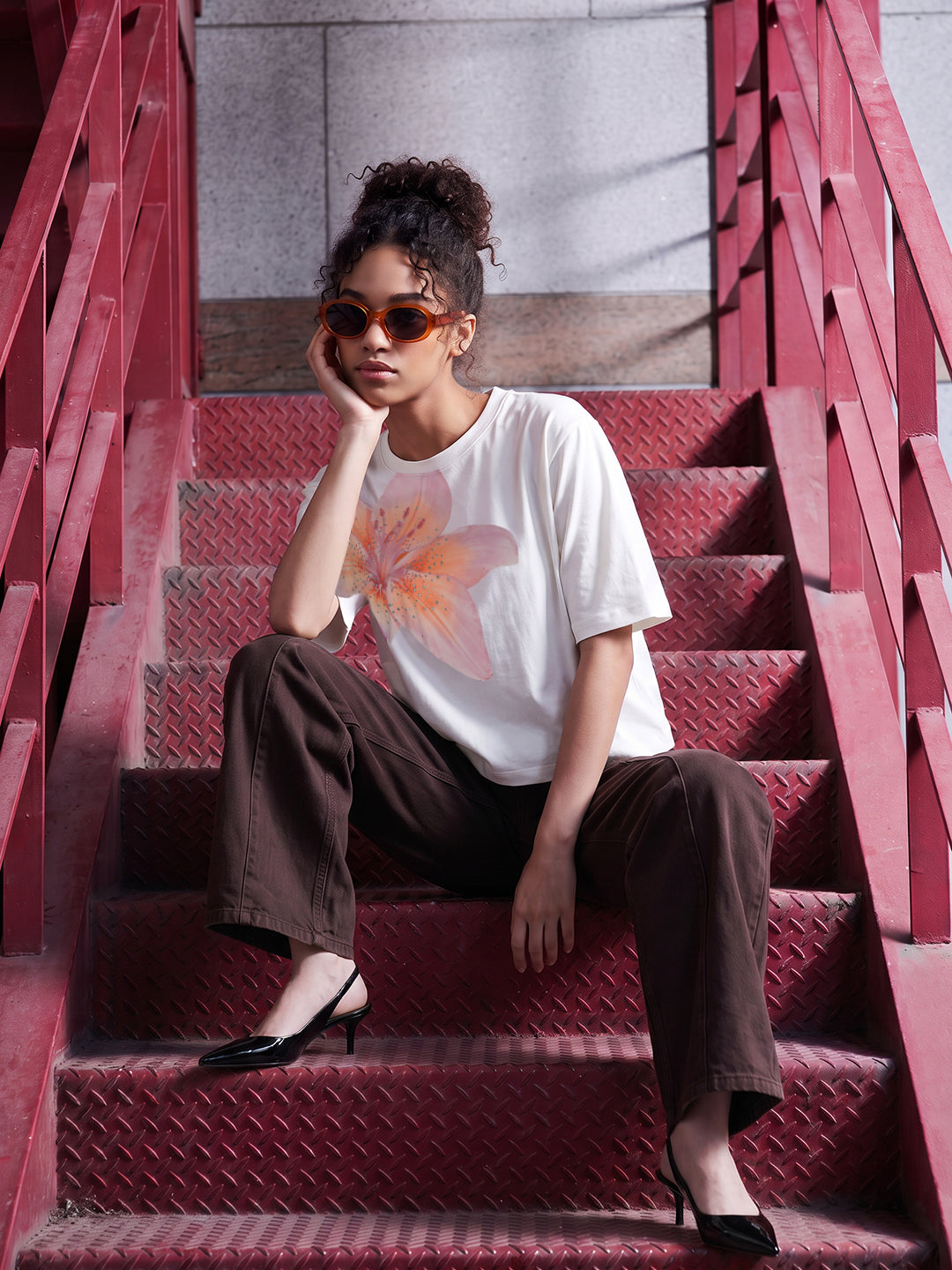 Off White Graphic Crop Genz Tees