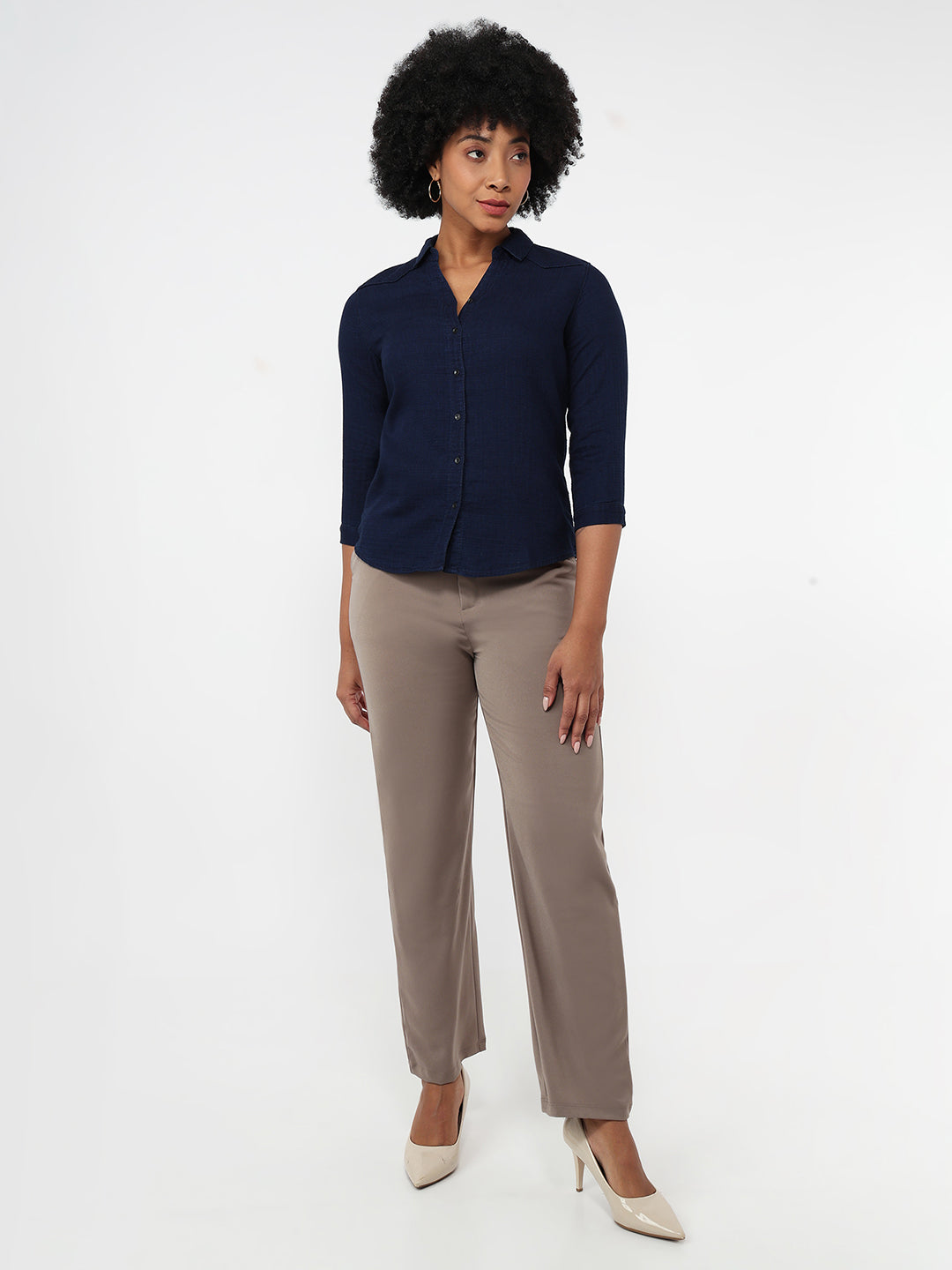 Women Indigo Slim Fit Shirt