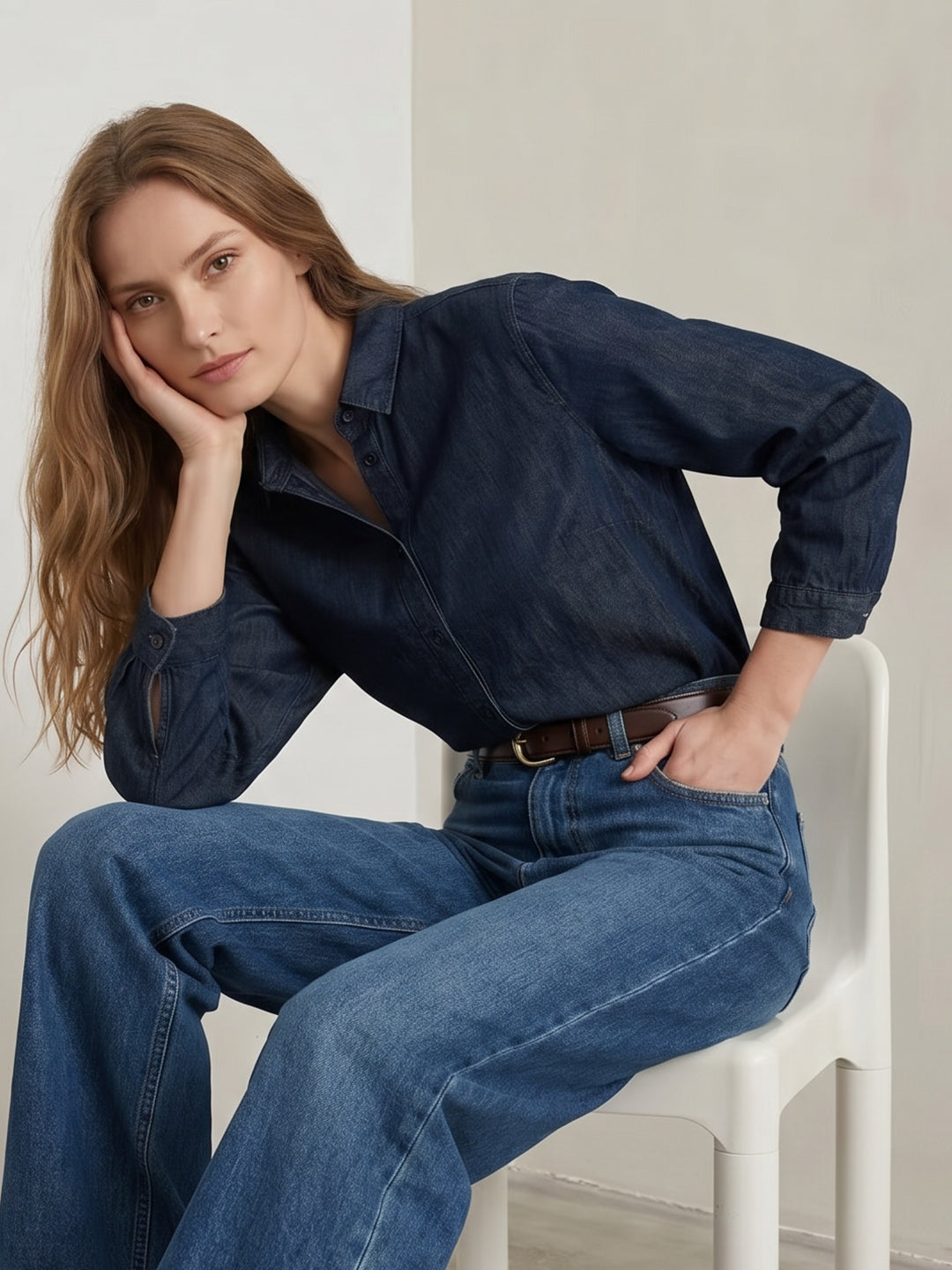 Women Dark Blue Shirt
