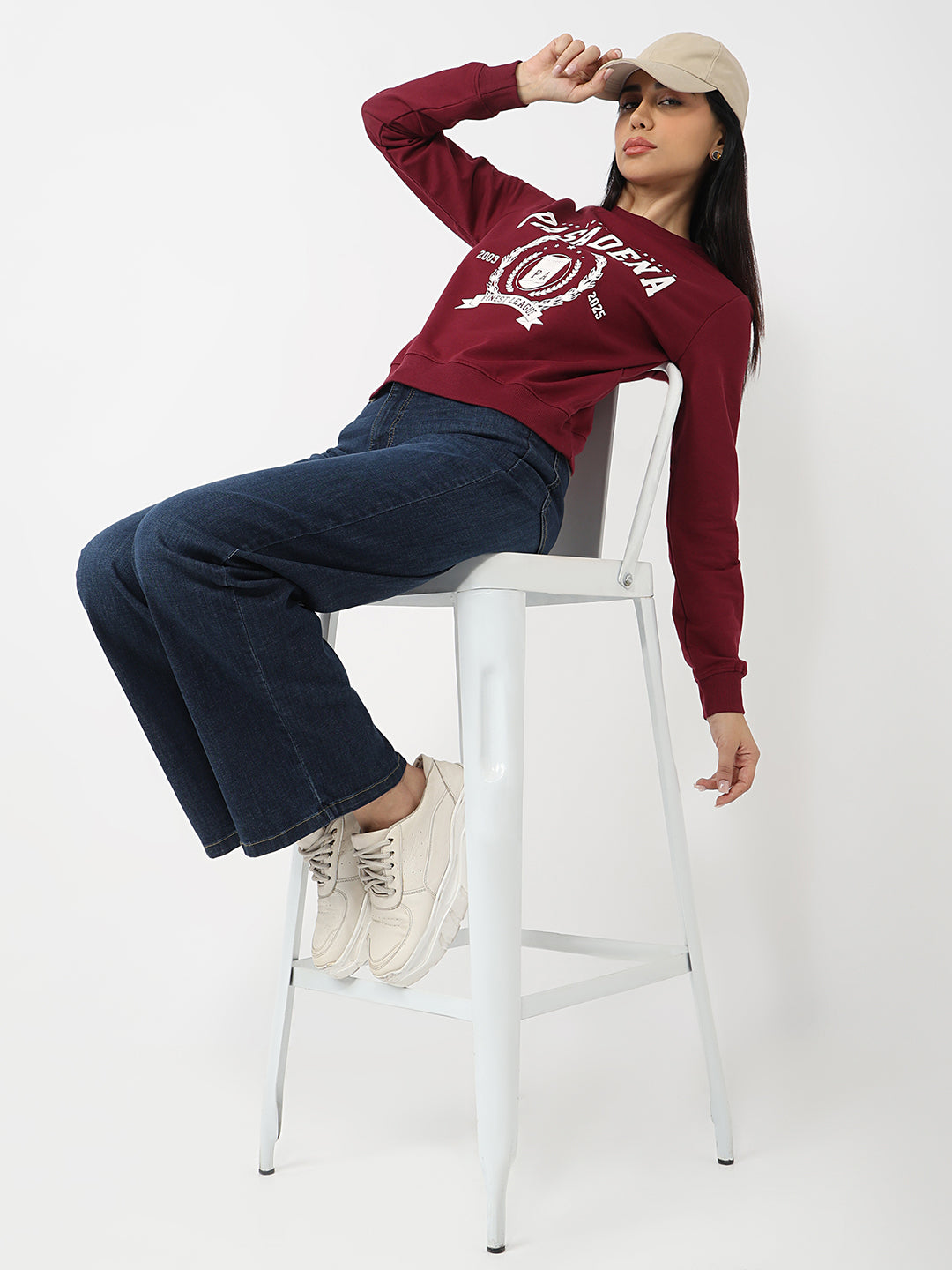 Blue High-Rise Wide Leg Jeans