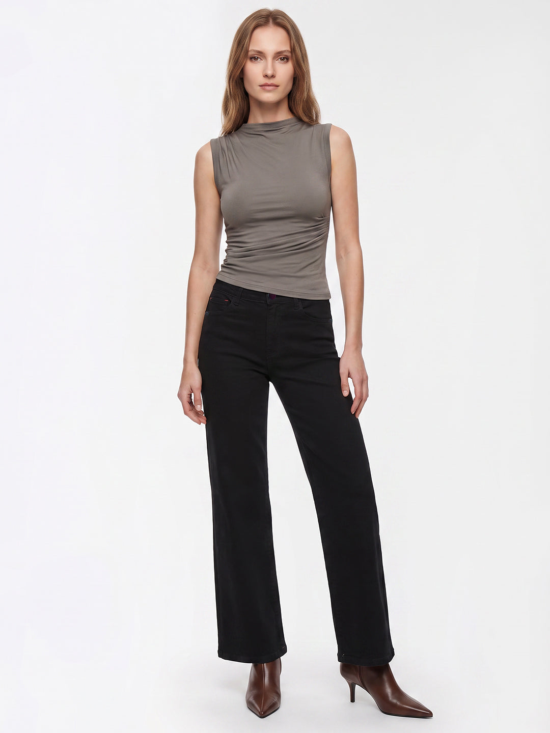 Women Black High-Rise Super Wide Leg Jeans