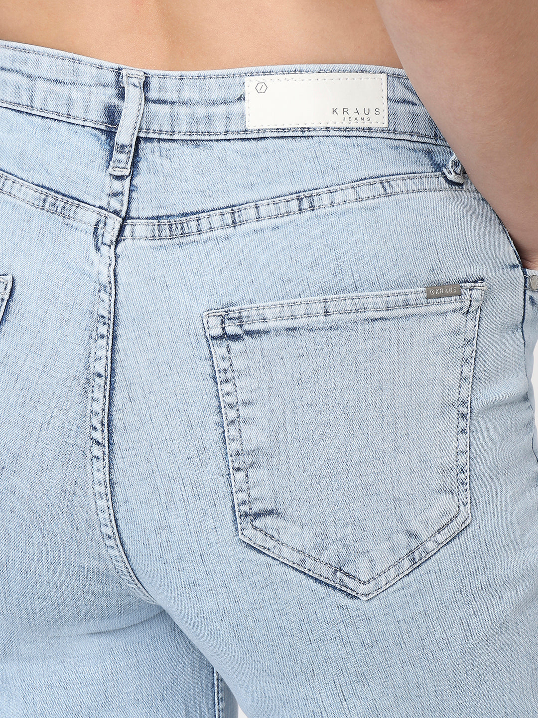 Women Light Blue High-Rise Baggy Jeans