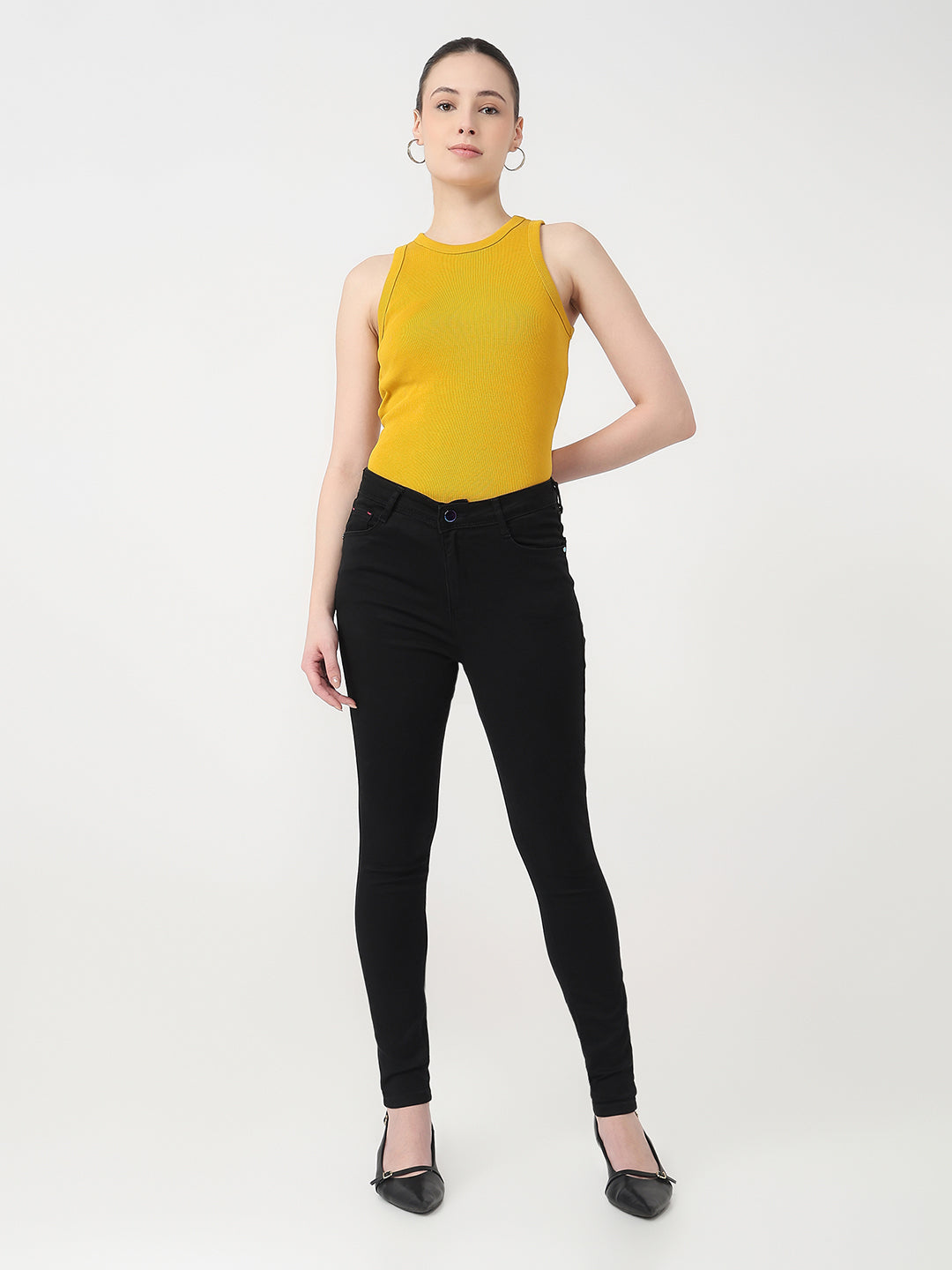 Women Black High-Rise Skinny Jeans